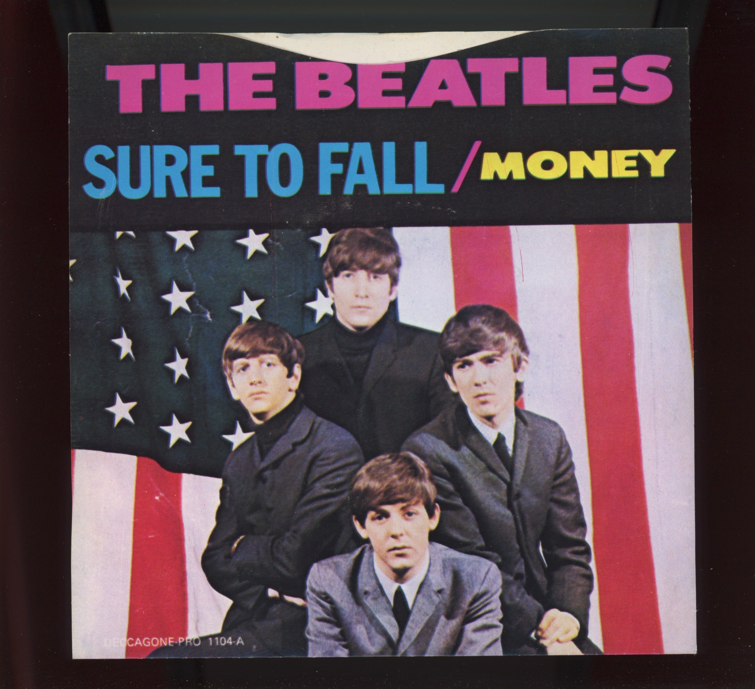 The Beatles - Sure To Fall / Money on Deccagone Unofficial Clear Vinyl With Picture Sleeve