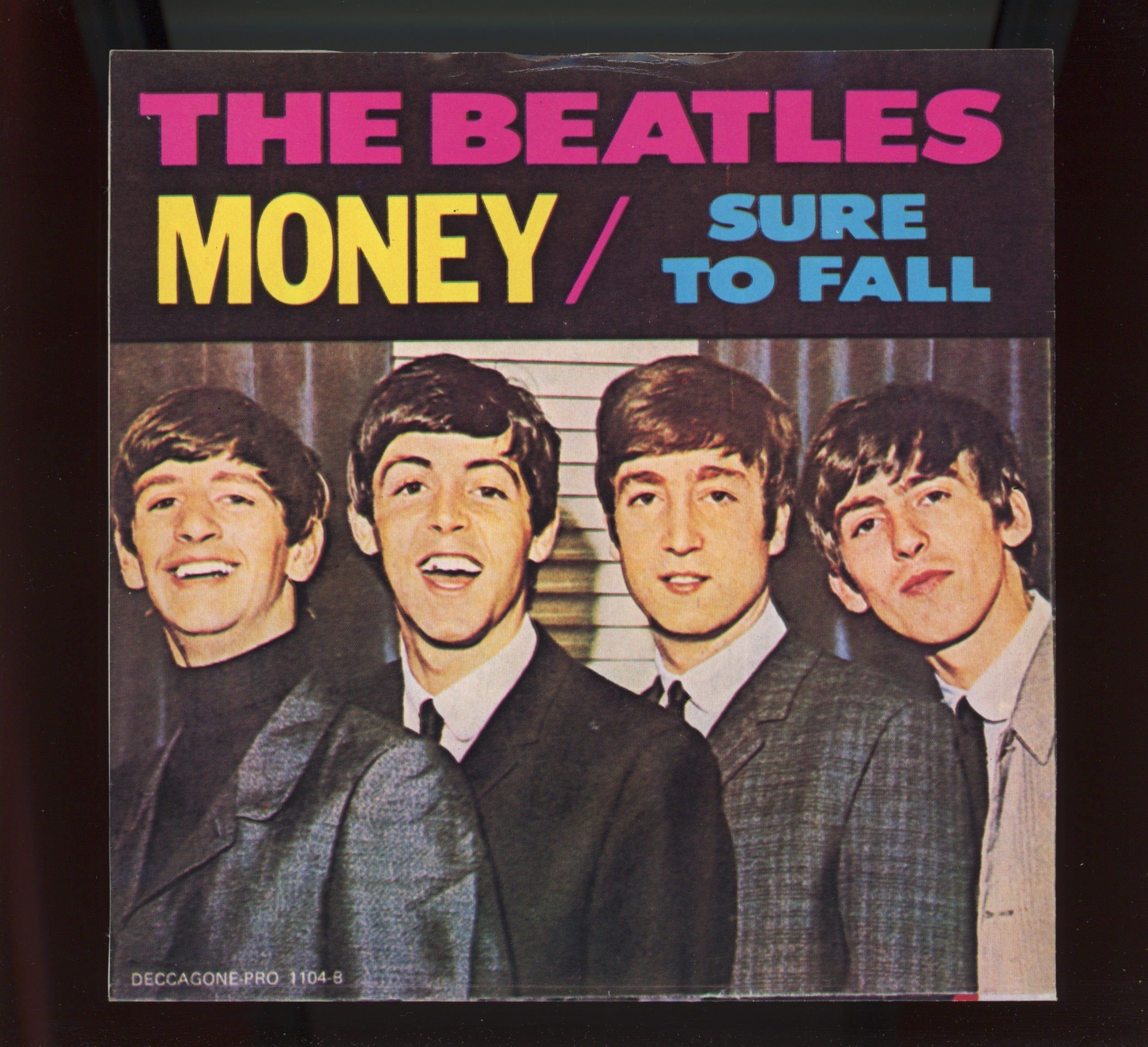 The Beatles - Sure To Fall / Money on Deccagone Unofficial Clear Vinyl With Picture Sleeve