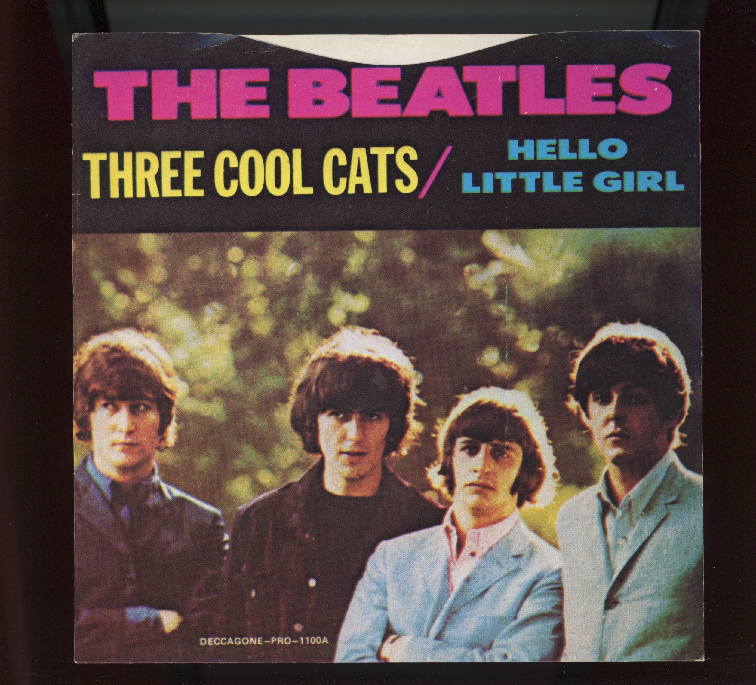 The Beatles - Three Cool Cats on Deccagone Unofficial Green Vinyl With Picture Sleeve