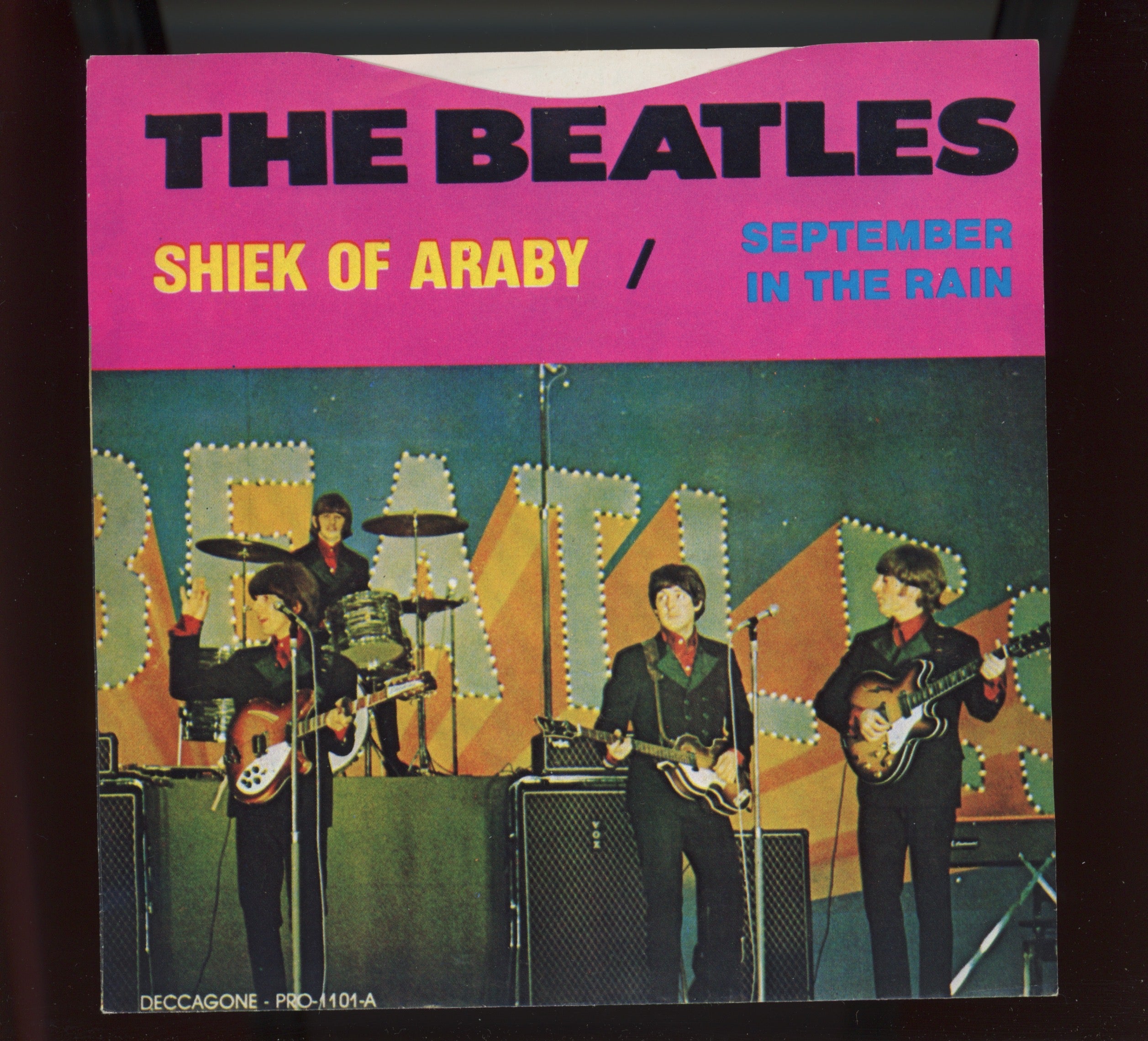 The Beatles - Shiek Of Araby / September In The Rain on Deccagone Unofficial Orange Vinyl 45 With Picture Sleeve