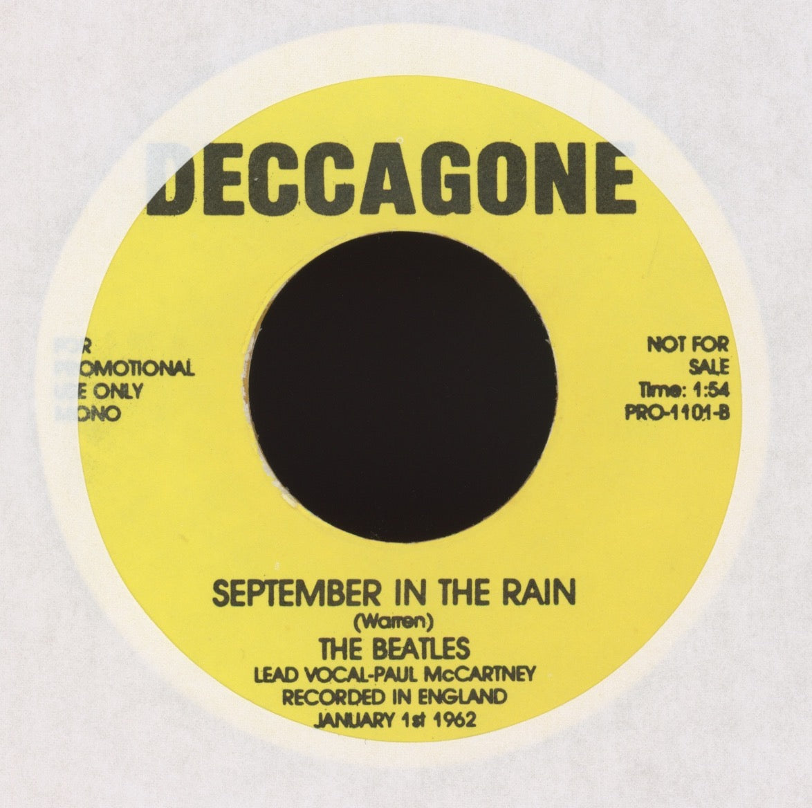 The Beatles - Shiek Of Araby / September In The Rain on Deccagone Unofficial Orange Vinyl 45 With Picture Sleeve