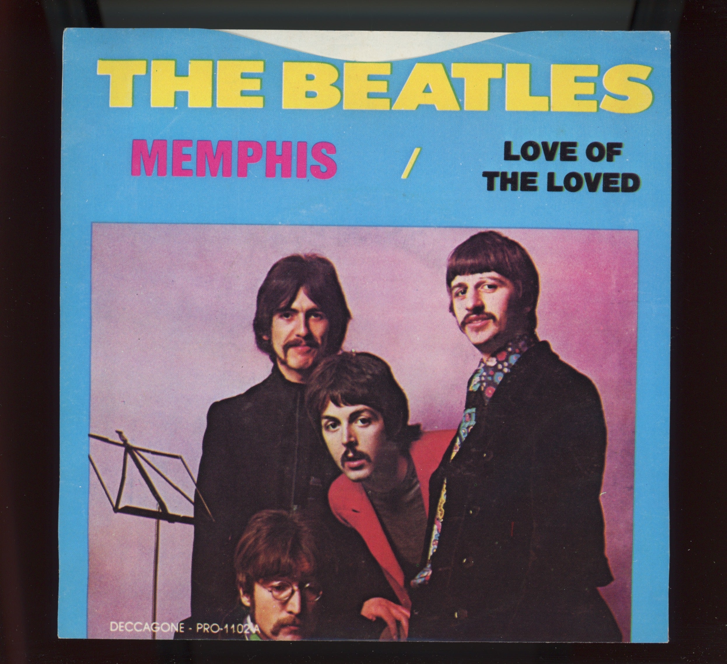 The Beatles - Memphis on Deccagone Unofficial Blue Vinyl 45 With Picture Sleeve