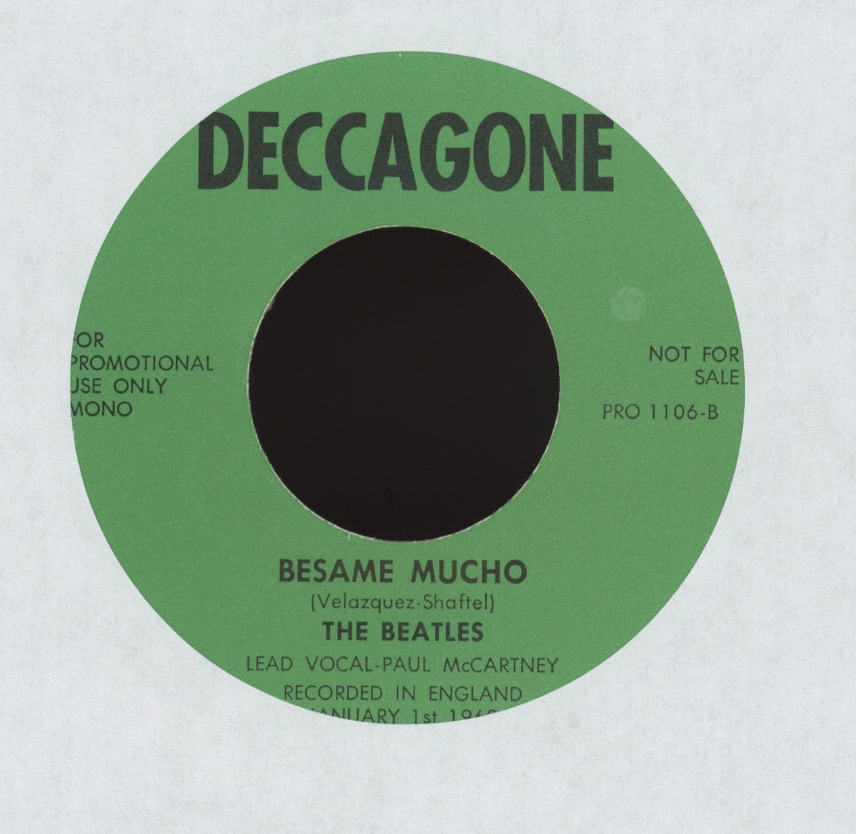 The Beatles - To Know Him Is To Love Him on Deccagone Unofficial Green Vinyl 45 With Picture Sleeve