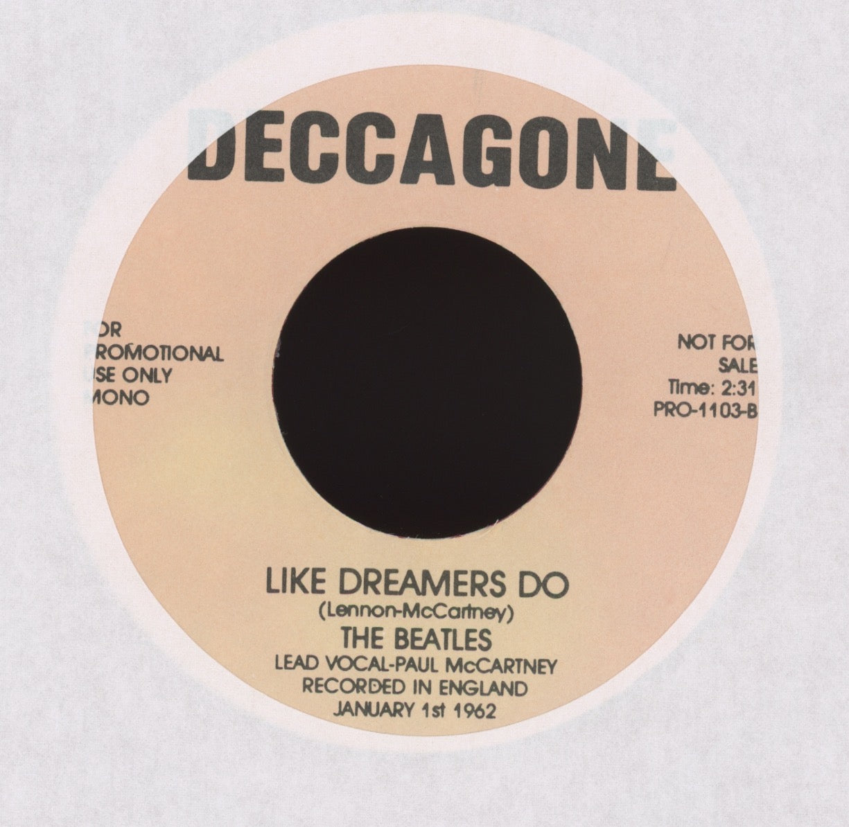 The Beatles - Searchin' / Like Dreamers Do on Deccagone Red Vinyl 45 With Picture Sleeve