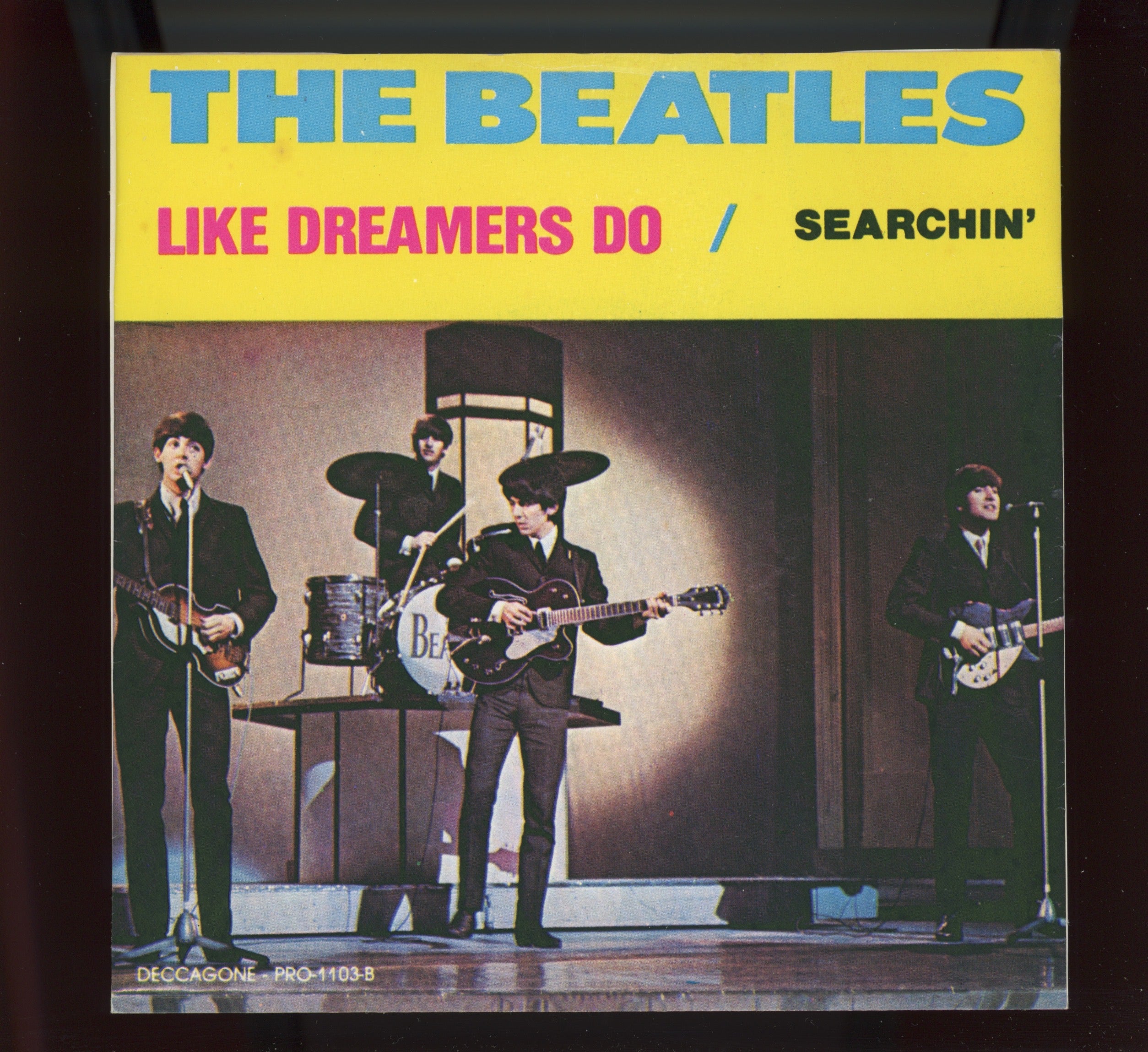 The Beatles - Searchin' / Like Dreamers Do on Deccagone Red Vinyl 45 With Picture Sleeve