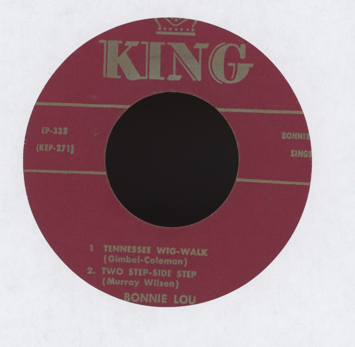 Bonnie Lou - Bonnie Lou Sings on King Country 45 EP 335 With Cover