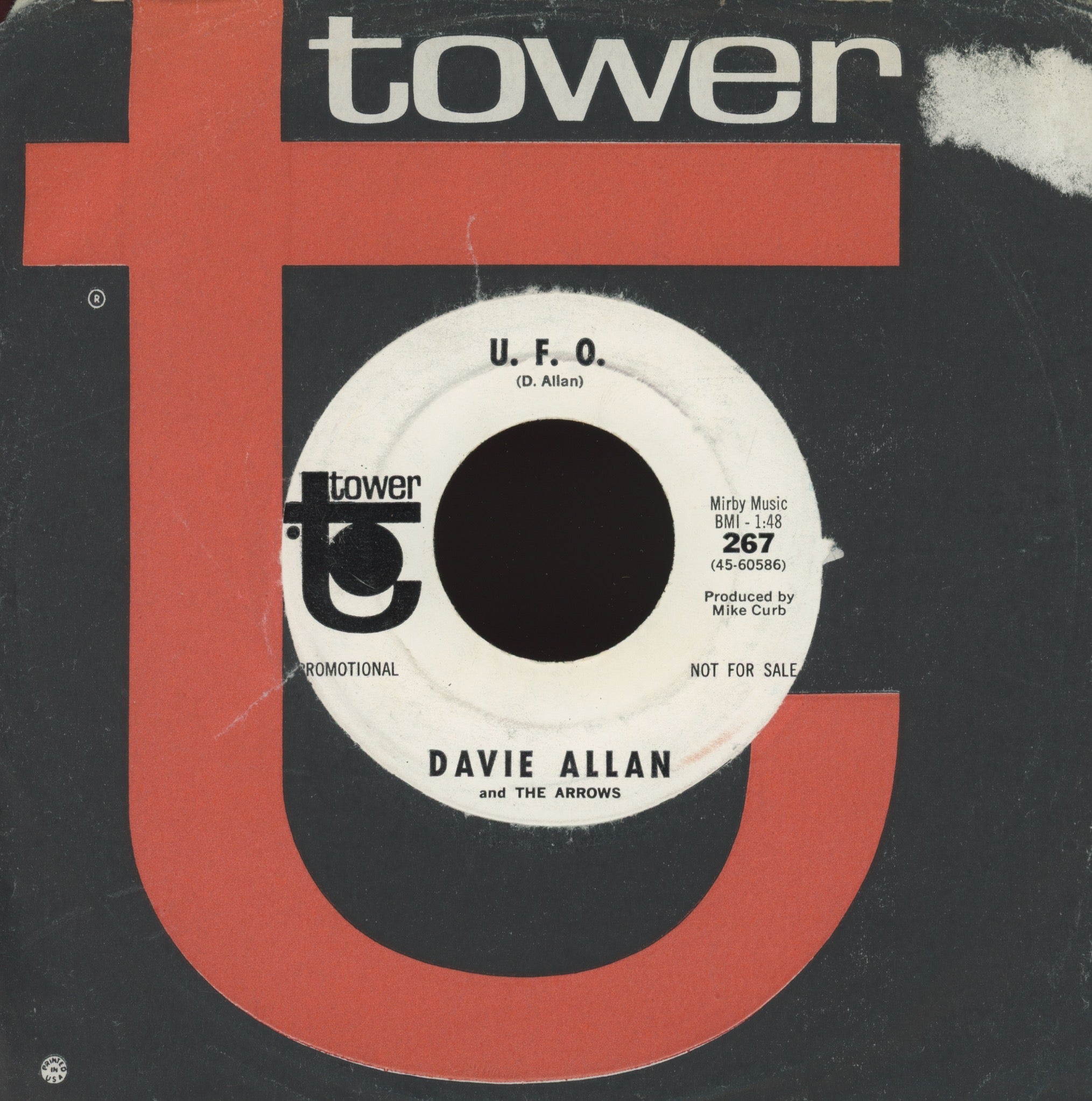 Davie Allan & The Arrows - U.F.O. on Tower Promo Instro Halloween Garage 45