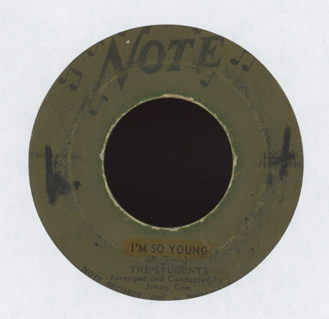 The Students - I'm So Young on Note R&B Doo Wop 45