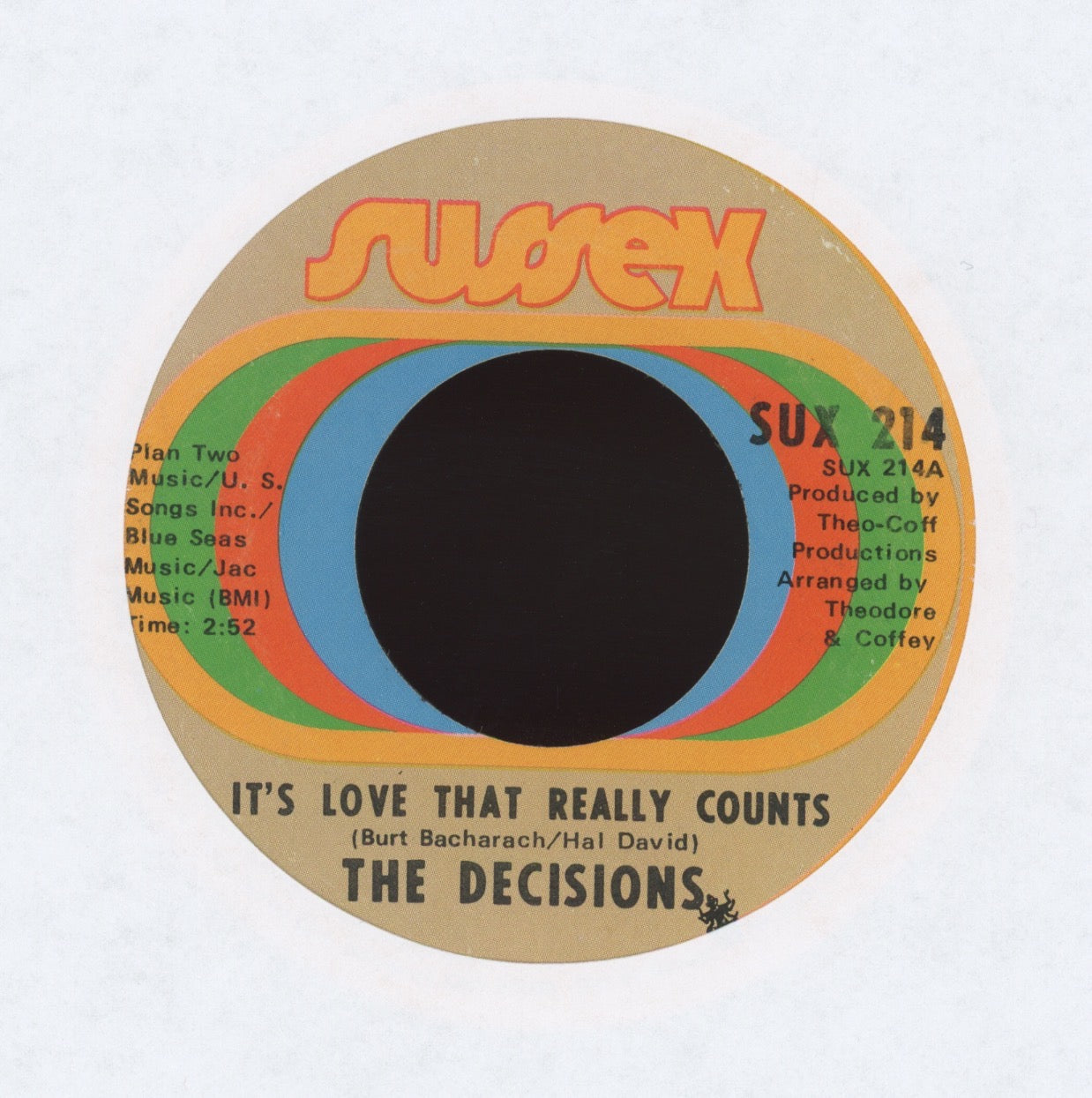 The Decisions - I Can't Forget About You on Sussex Northern Soul 45