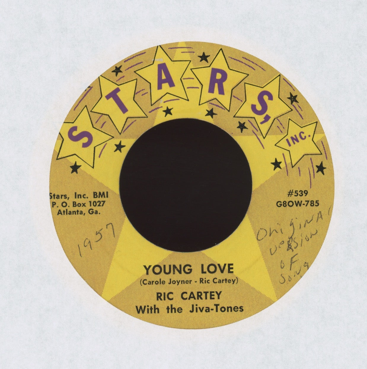 Ric Cartey With The Jiva-Tones - Oooh-Eeee on Stars Rockabilly 45