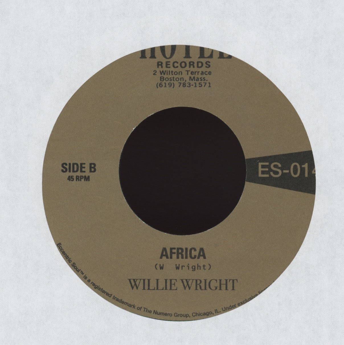 Willie Wright - Right On For The Darkness on Hotel Records Reissue Funk 45