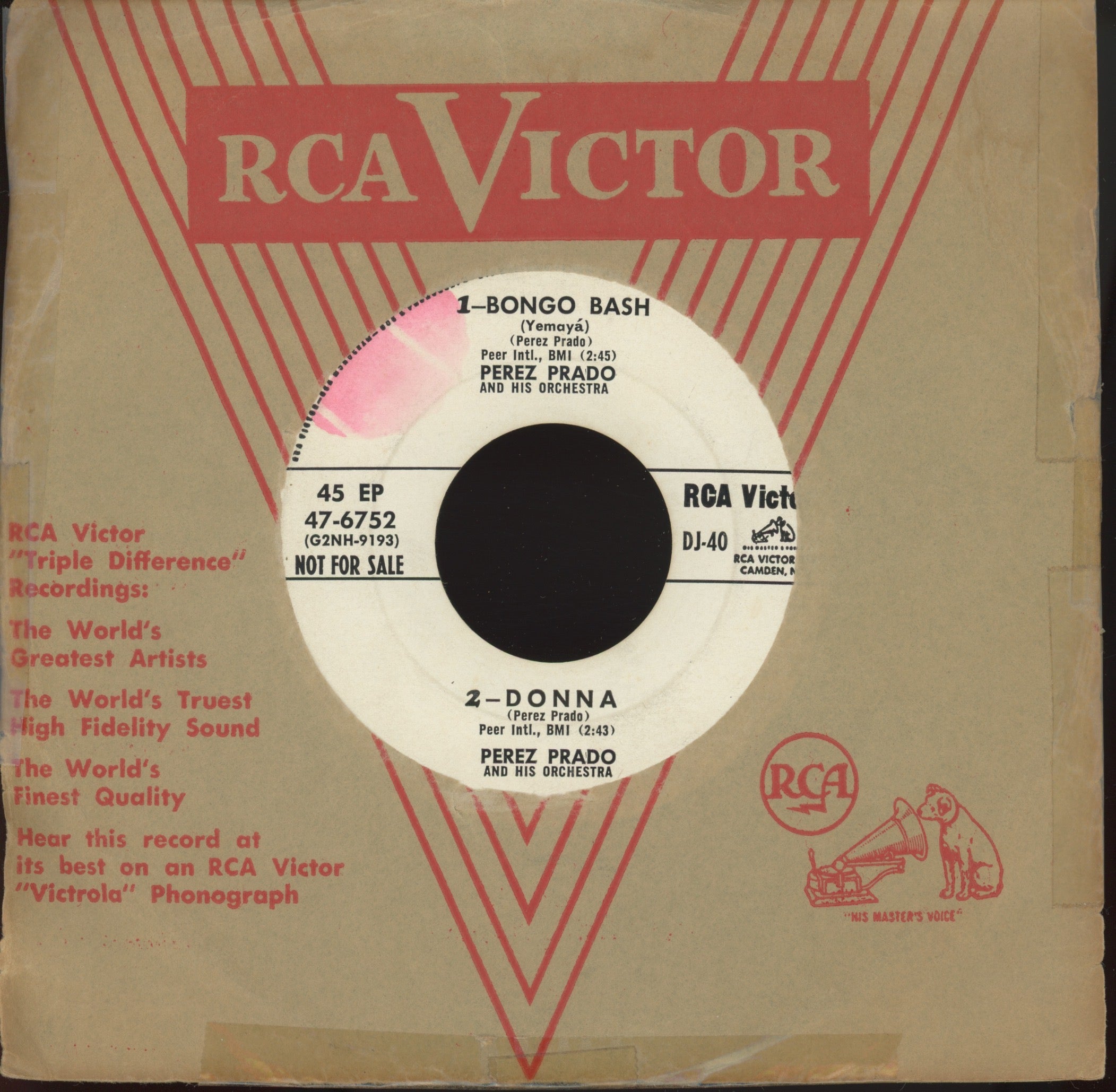 Ric Cartey With The Jiva-Tones - Ooooh-Eee / Young Love on RCA Victor Promo Rockabilly 45 EP