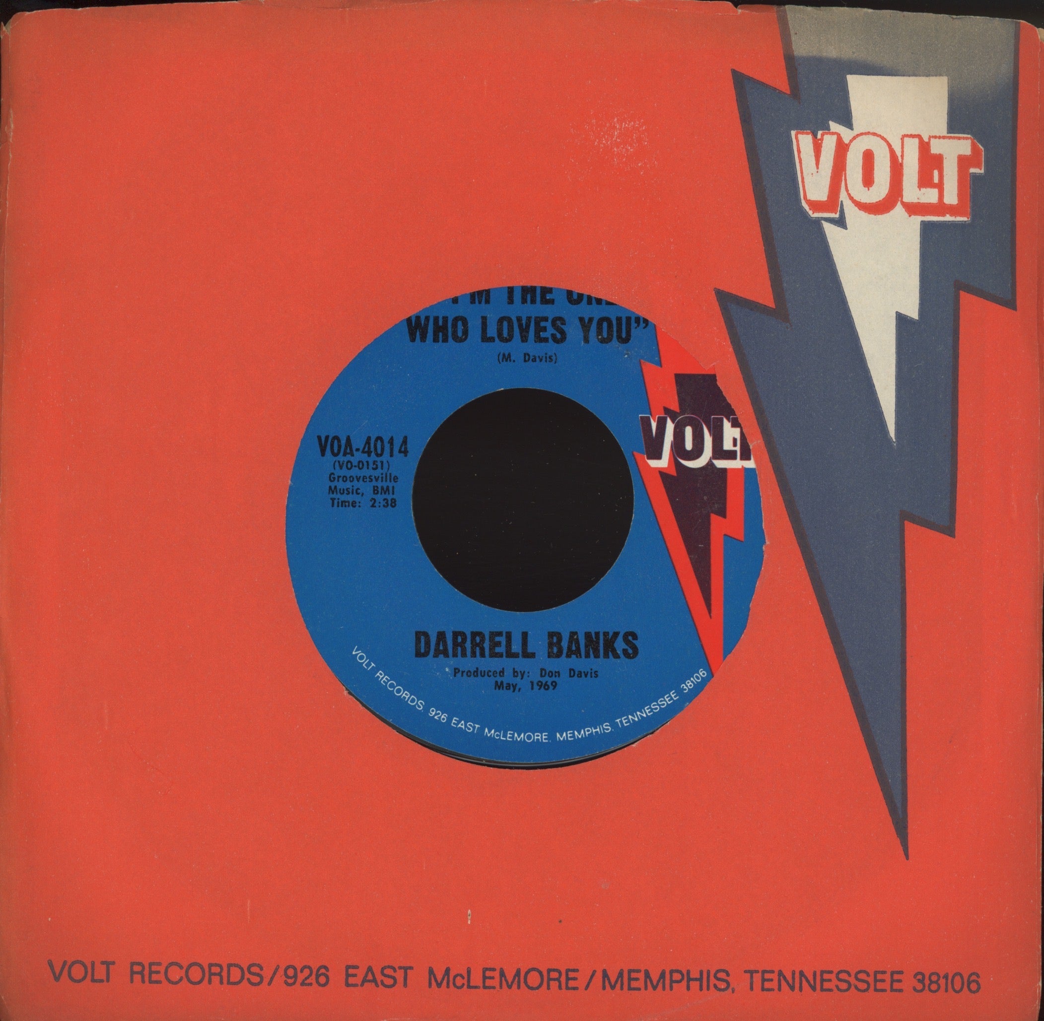 Darrell Banks - I'm The One Who Loves You on Volt Northern Soul 45