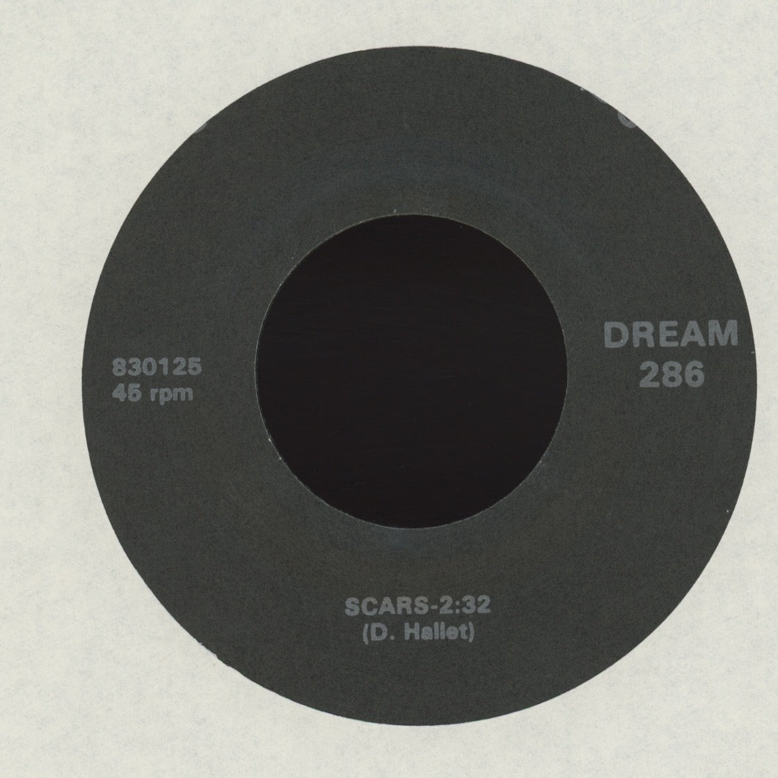 Dream 286 - Scars on Crib Death 7" New Wave Punk 45 With Picture Sleeve