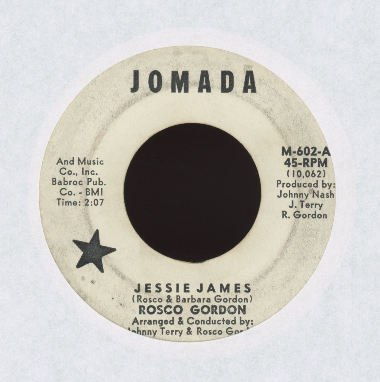 Rosco Gordon - Jessie James on Jomada Promo Northern Soul 45