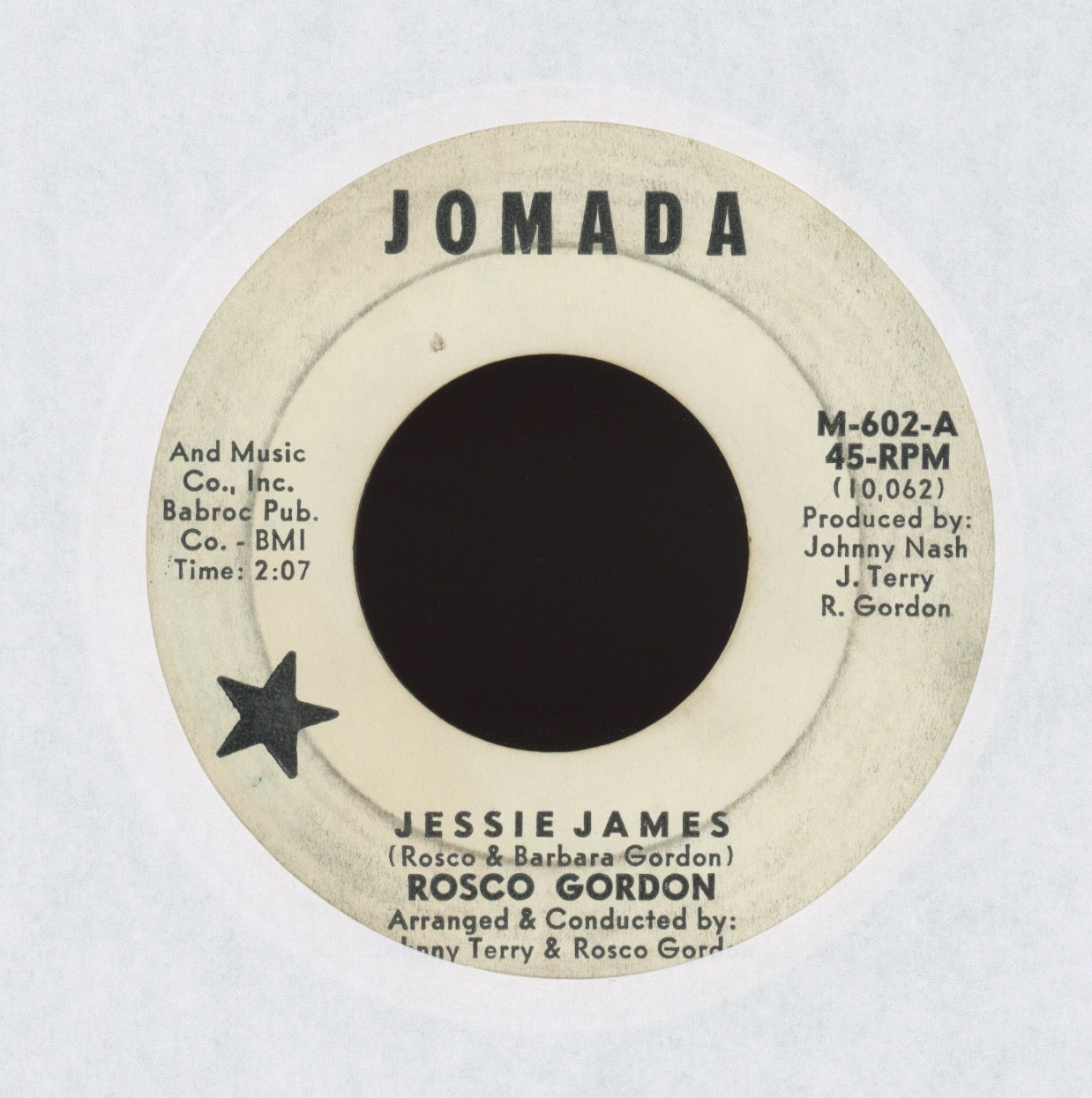 Rosco Gordon - Jessie James on Jomada Promo Northern Soul 45