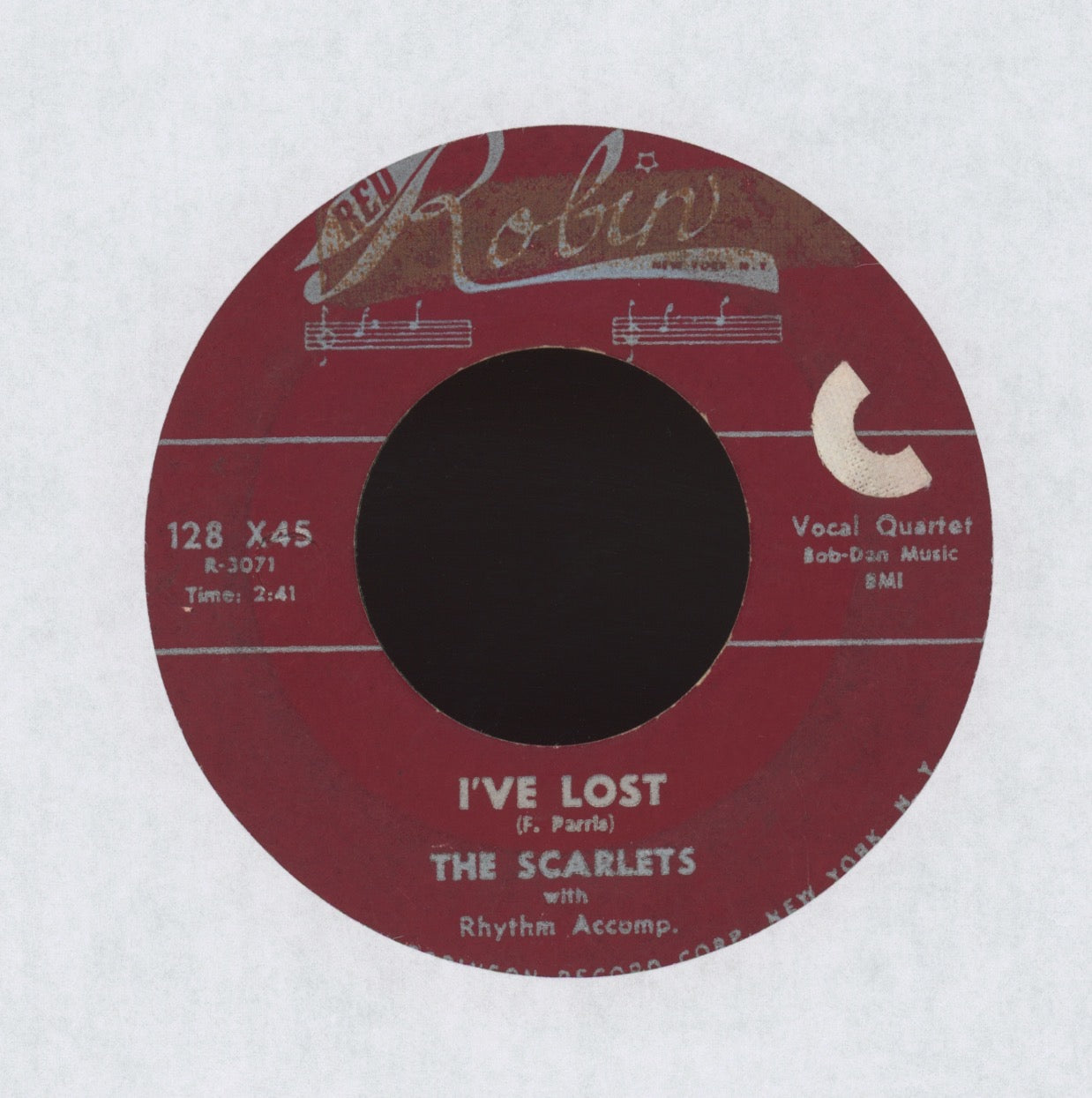 The Scarlets - Dear One on Robin R&B Doo Wop 45