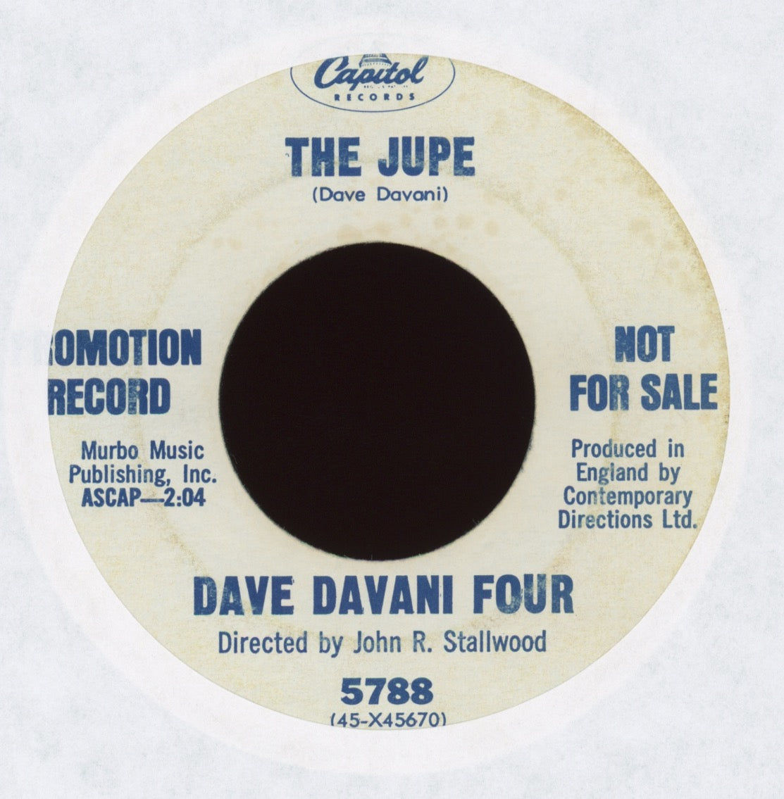 The Dave Davani Four - Tossin' and Turnin' on Capitol Promo