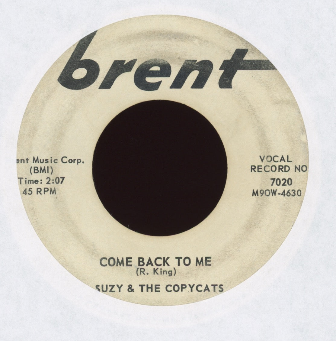 Suzy & The Copycats - Come Back To Me on Brent Promo