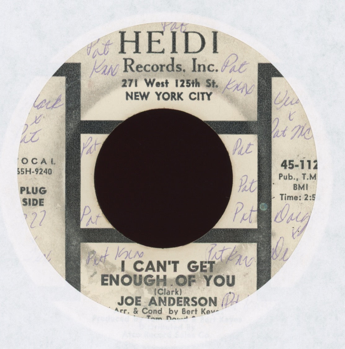 Joe Anderson - I Can't Get Enough Of You on Heidi Promo