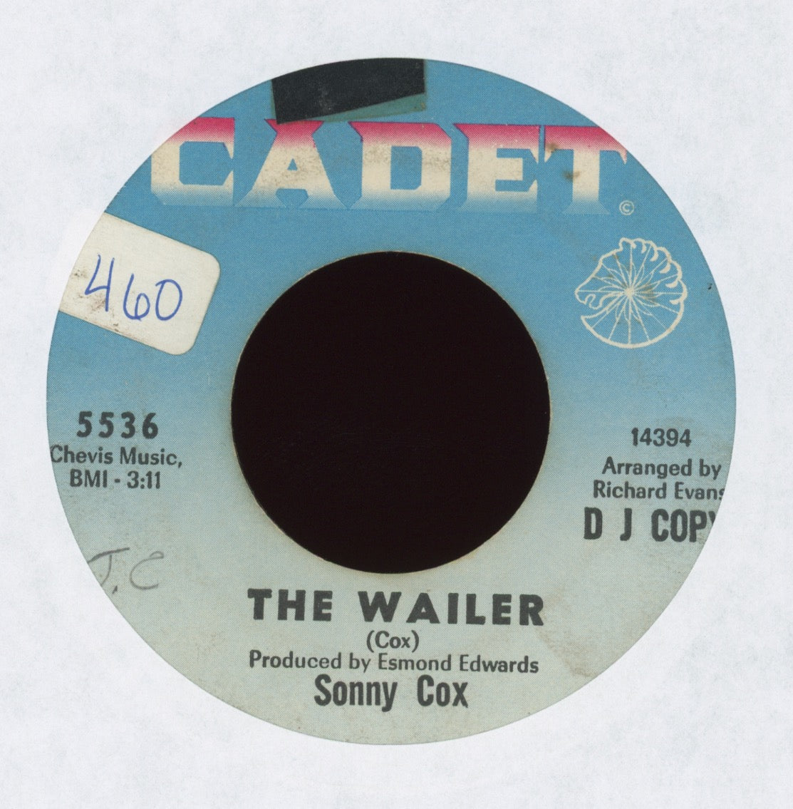 Sonny Cox - The Wailer / Hoggin' on Cadet Promo