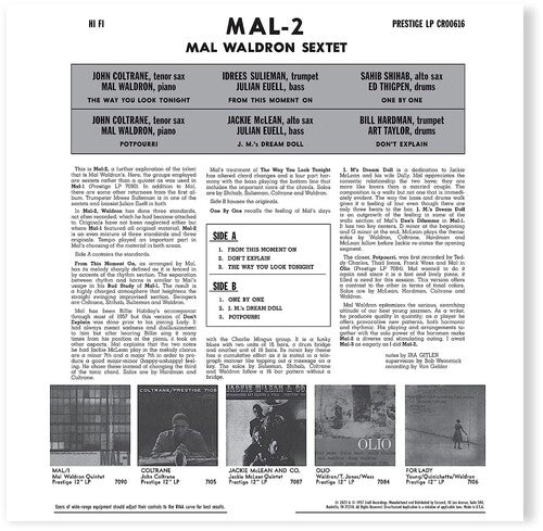 Mal Waldron Sextet - Mal / 2 (Original Jazz Classics Series)