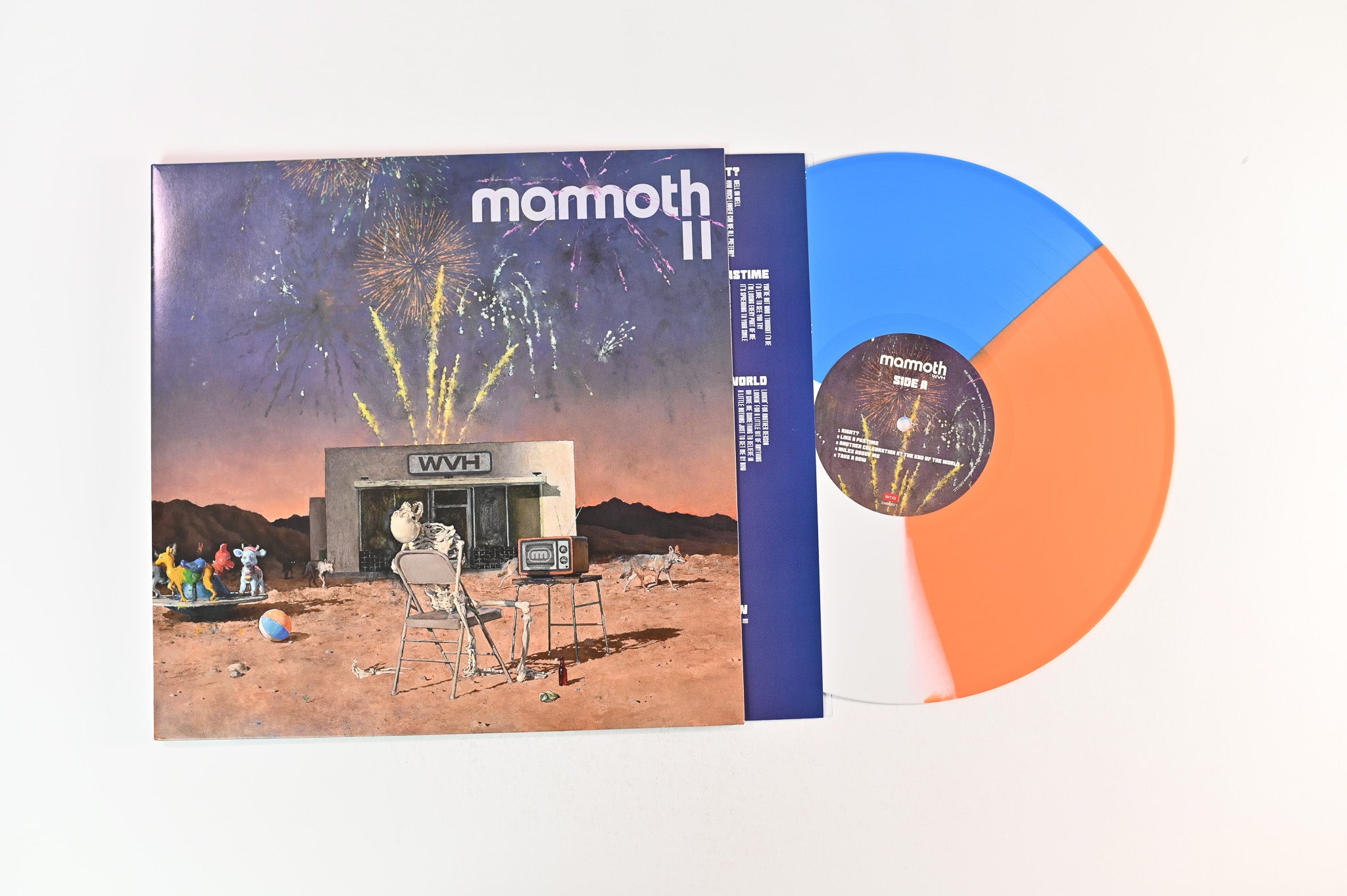 Mammoth WVH - Mammoth II on BMG Ltd White, Baby Blue & Orange Tri-color