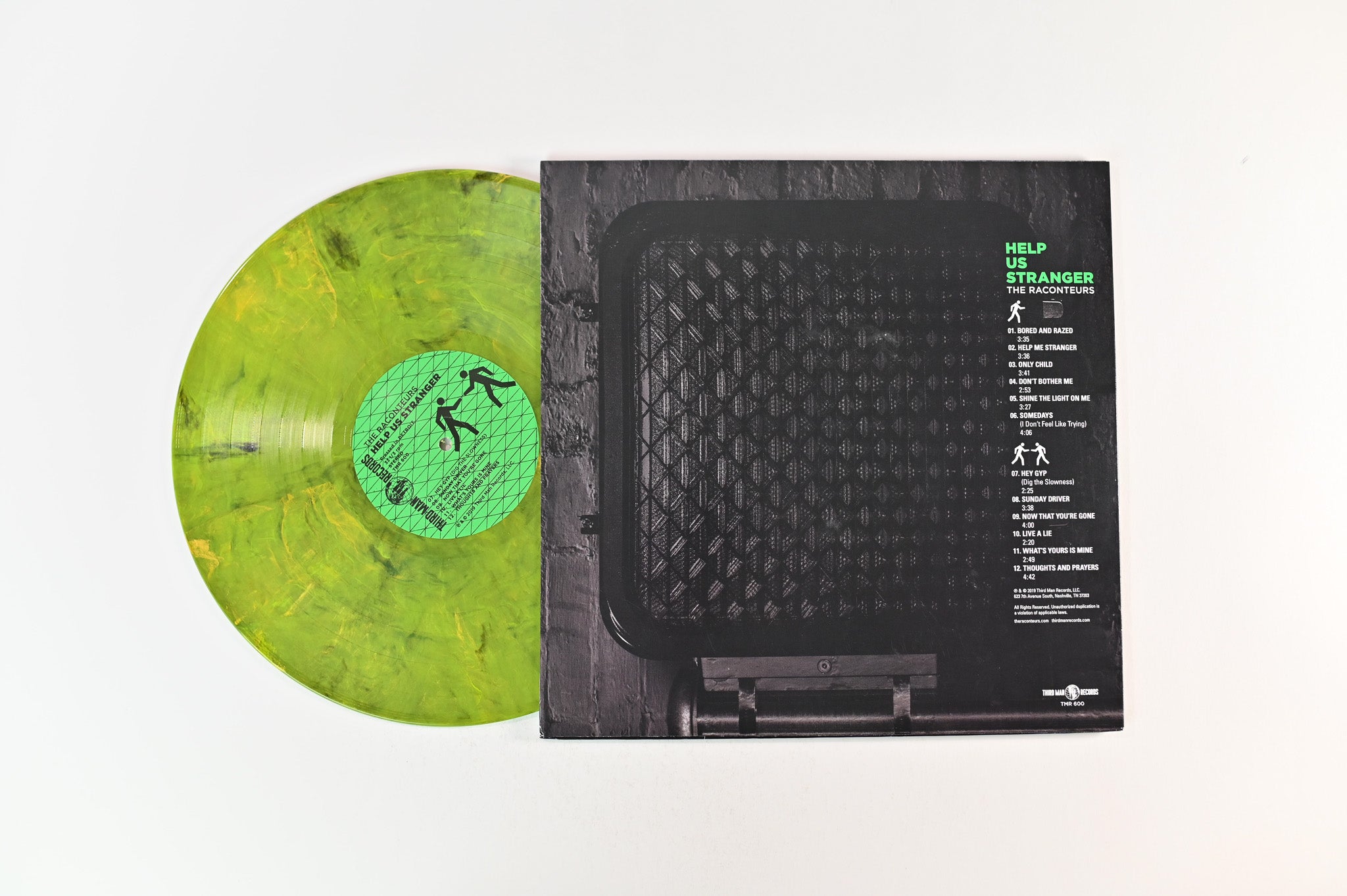 The Raconteurs - Help Us Stranger on Third Man Vault Series Lenticular Cover Green Marble Vinyl Plus Bonus 7"