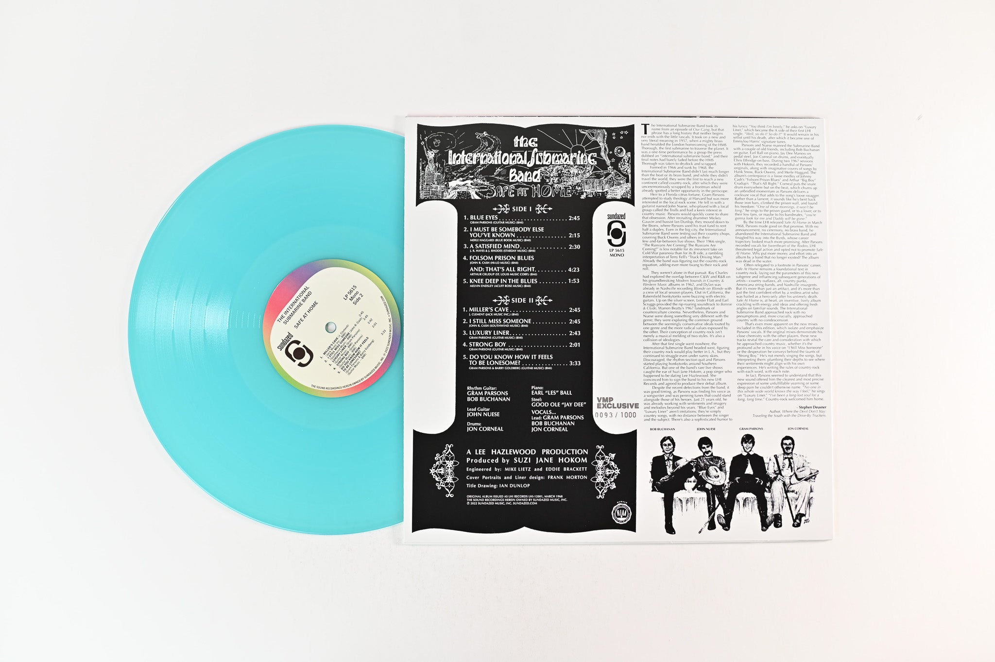 The International Submarine Band - Safe At Home on Sundazed Vinyl Me Please Ltd Numbered Seaglass Blue Reissue