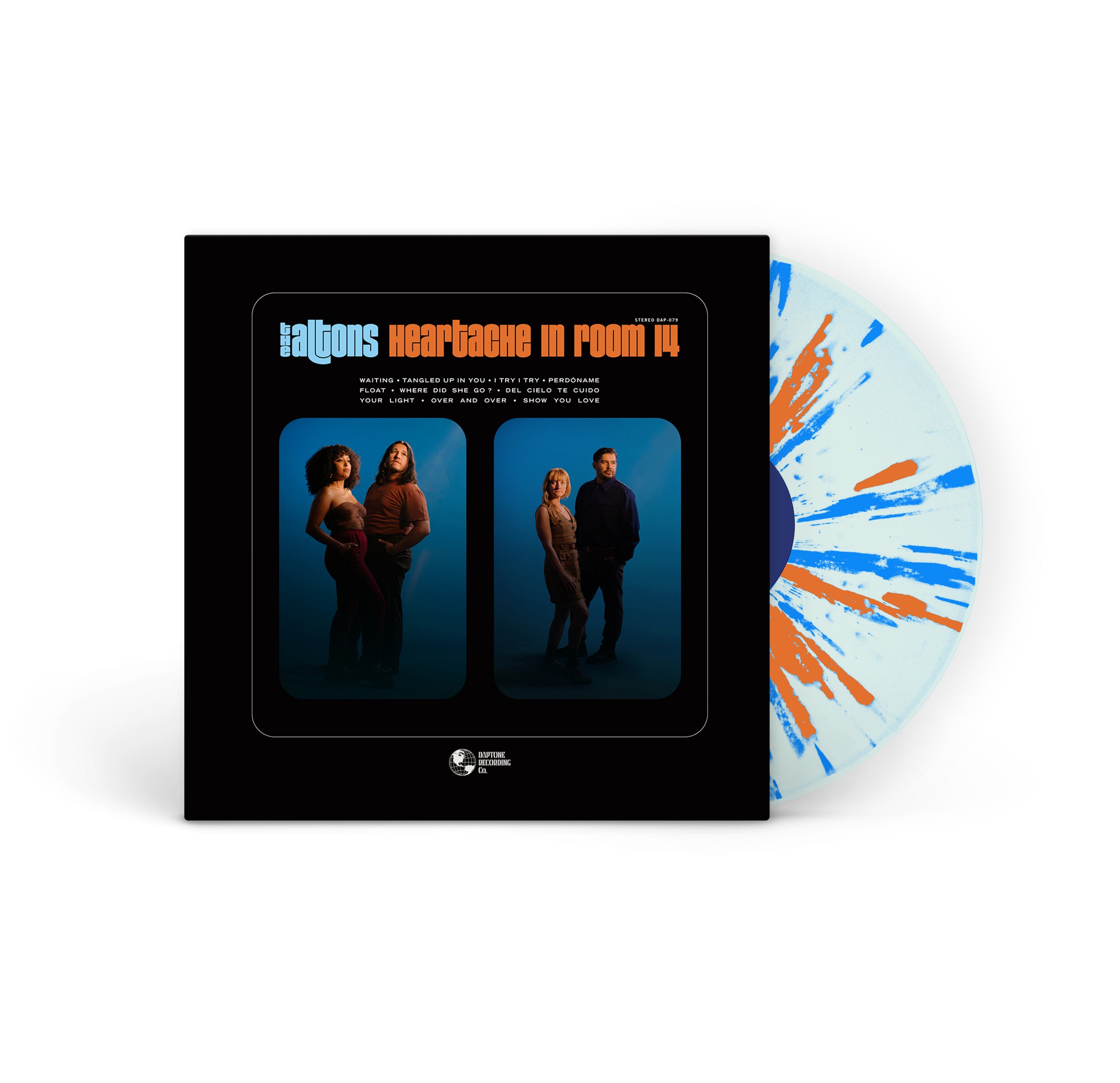 [PRE-ORDER] The Altons - Heartache in Room 14 [Plaid Room Exclusive Baby Blue w/ Orange & Blue Splatter] [Release Date: 02/14/2025]