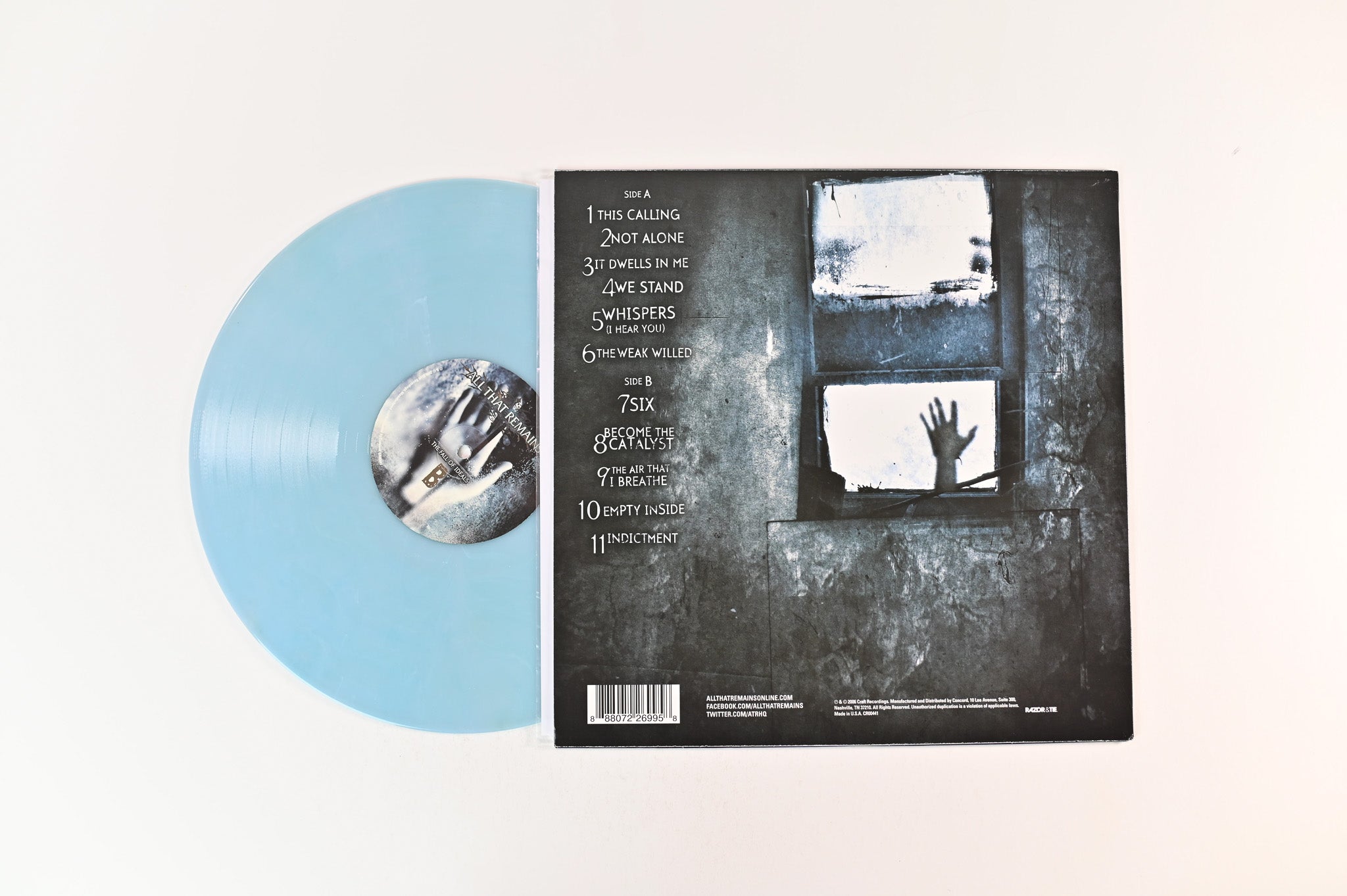 All That Remains - The Fall Of Ideals on Craft Recordings Ltd Clear w/ Blue Smoke Reissue