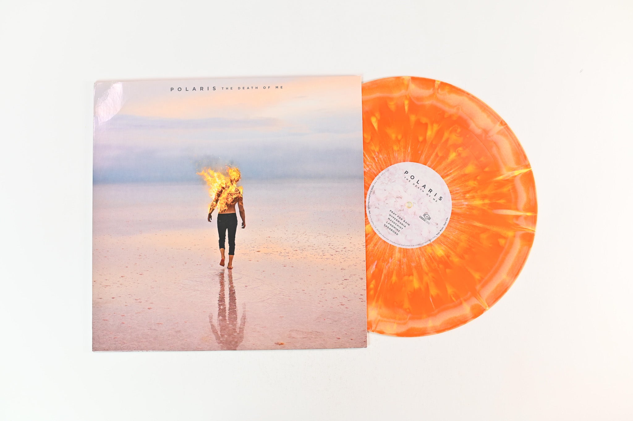 Polaris - The Death Of Me on SharpTone Ltd Orange And Yellow Swirl With White Splatter