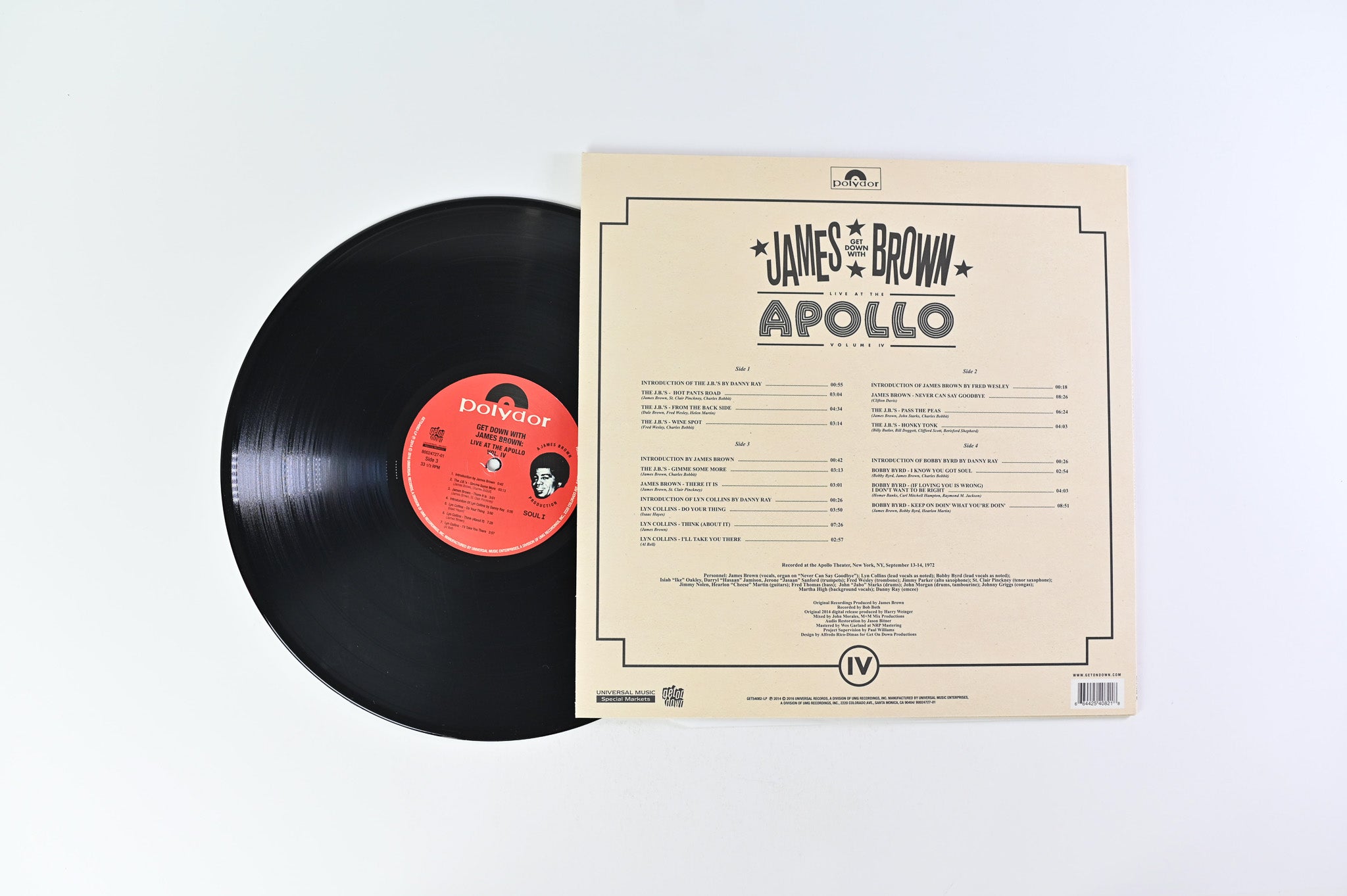 James Brown - Get Down With James Brown: Live At The Apollo Volume IV on Polydor RSD 2016