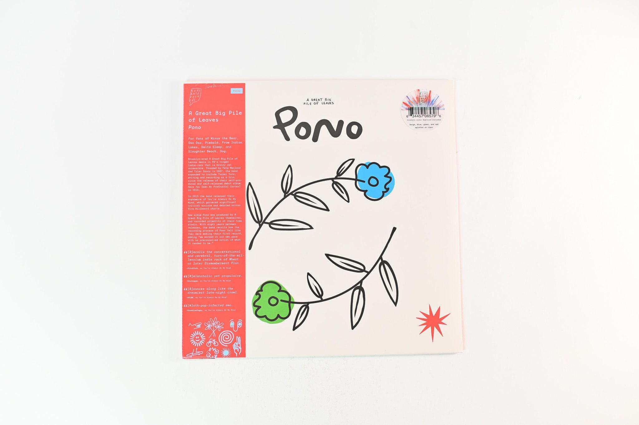 A Great Big Pile Of Leaves - Pono on Topshelf White/Green/Blue Marbled Smoke Vinyl Sealed