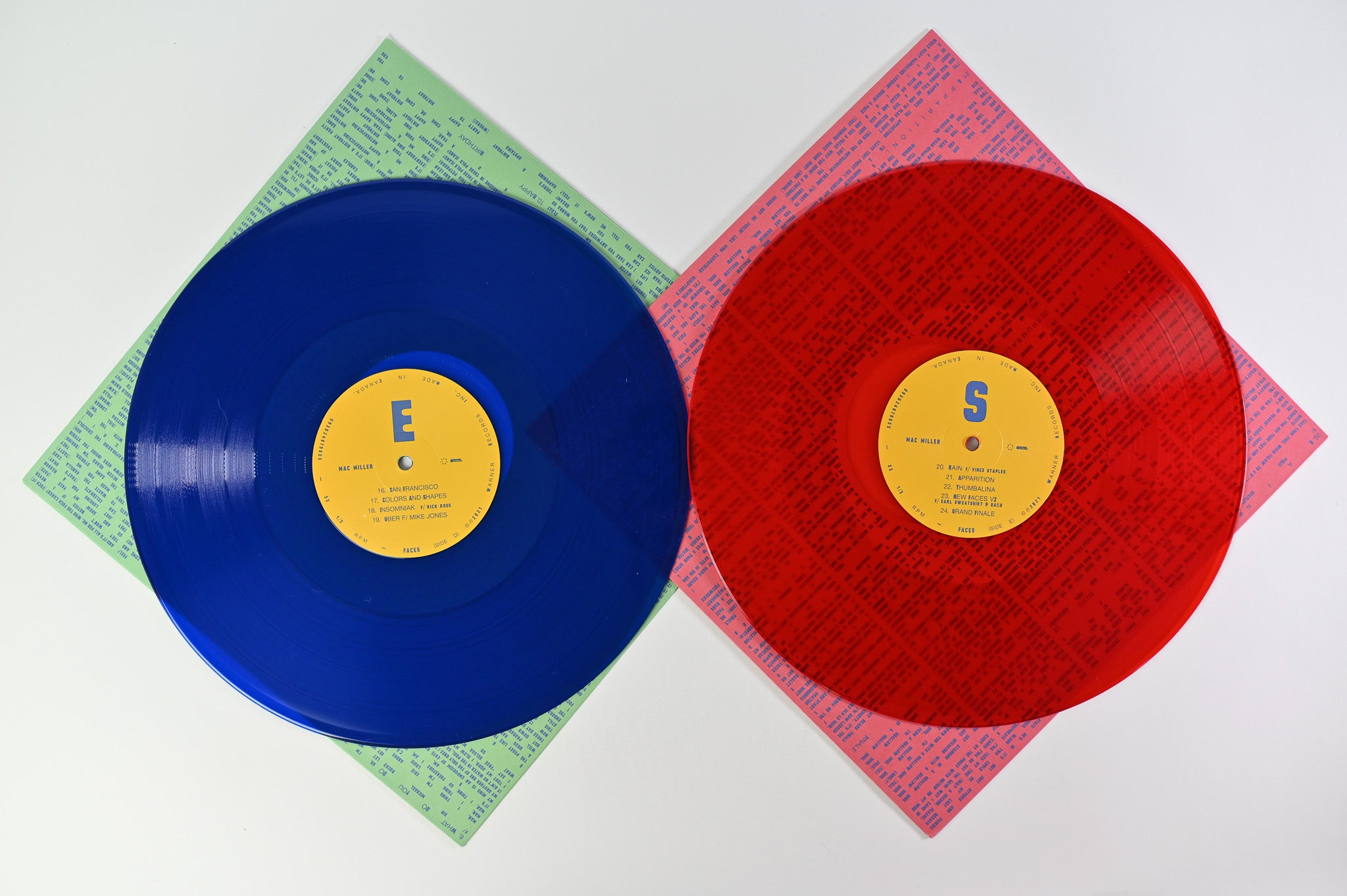 Multicolor Mac miller Vinyl selling faces