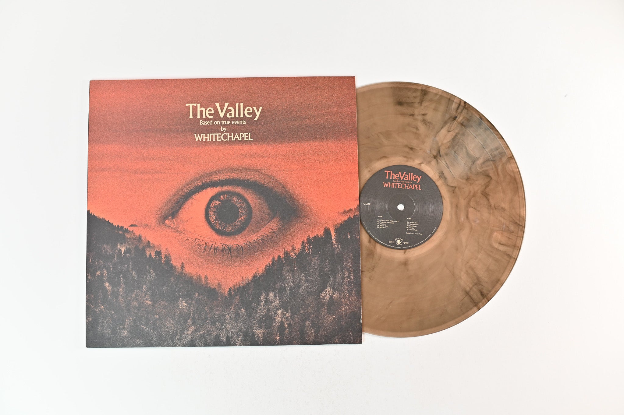 Whitechapel - The Valley on Metal Blade Ltd Wood Brown Marbled Reissue