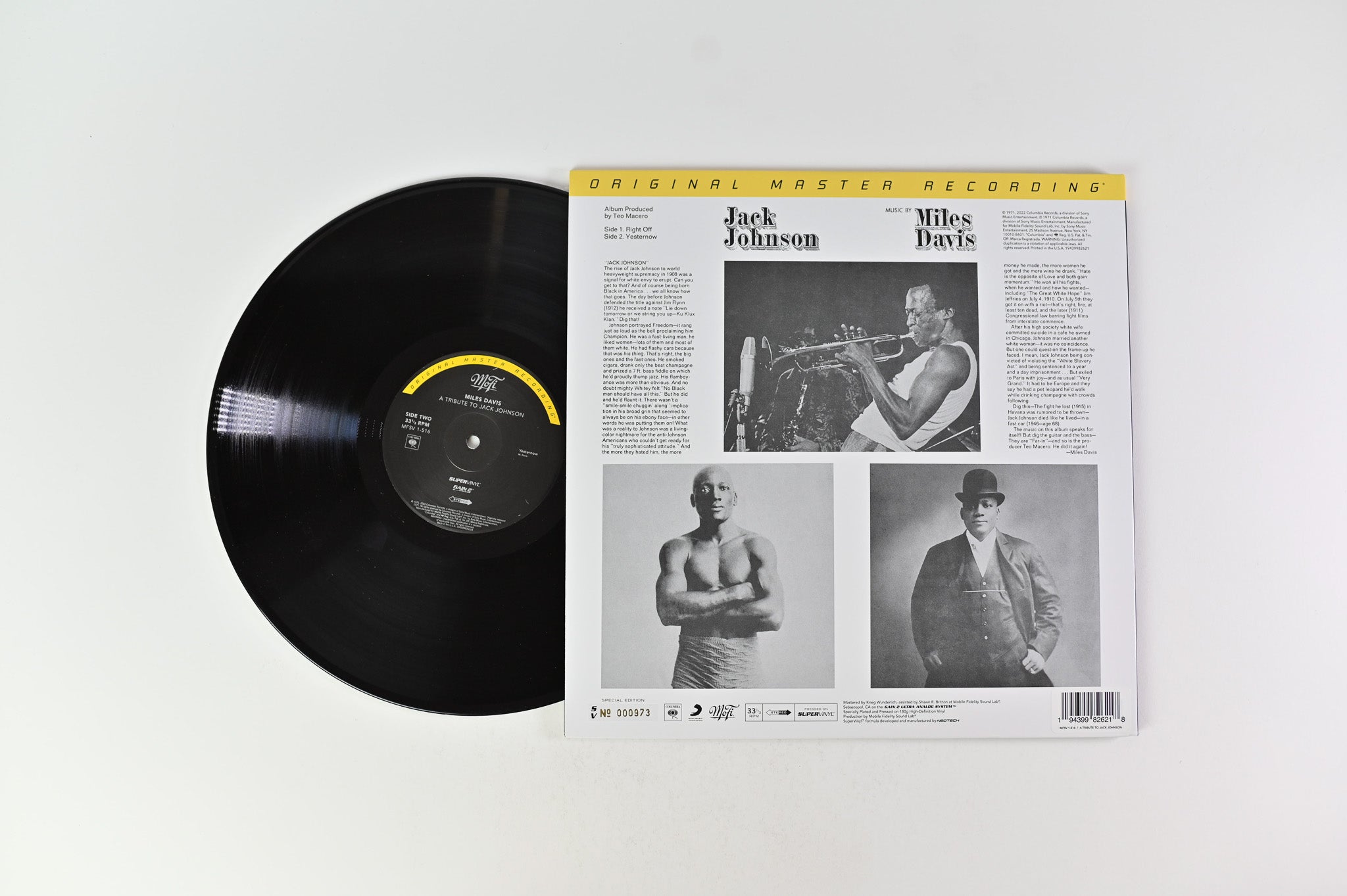 Miles Davis - Jack Johnson (Original Soundtrack Recording) on Mobile Fidelity Sound Lab MFSL Ltd Numbered SuperVinyl Reissue