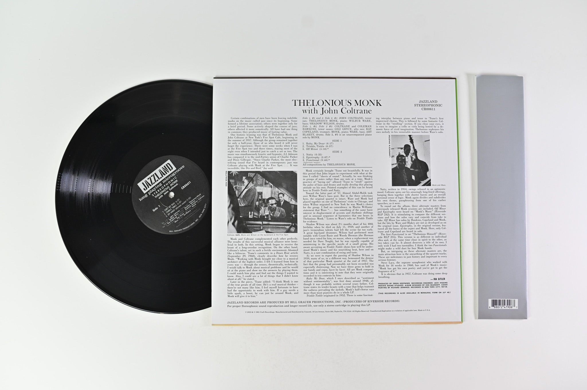 Thelonious Monk - Thelonious Monk With John Coltrane on Jazzland Craft Recordings OJC Reissue