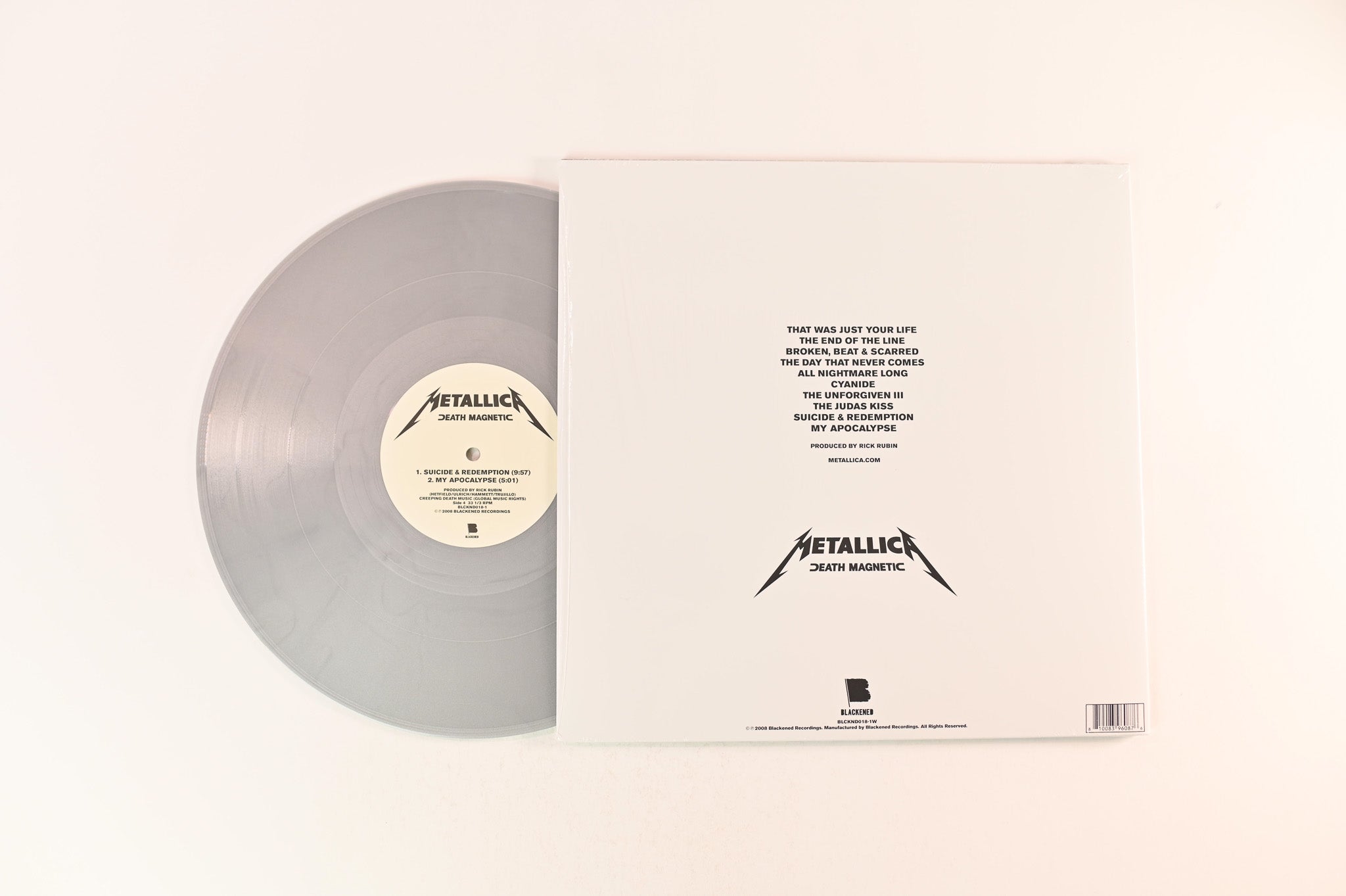 Metallica - Death Magnetic on Blackened Ltd Silver Vinyl Reissue