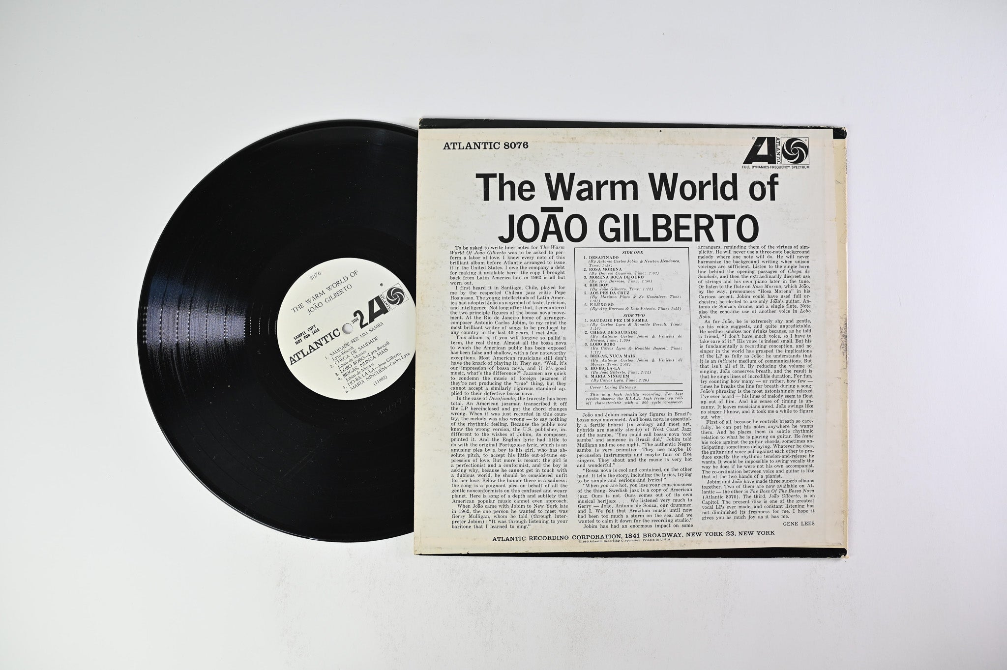 João Gilberto - The Warm World Of João Gilberto on Atlantic Mono Promo