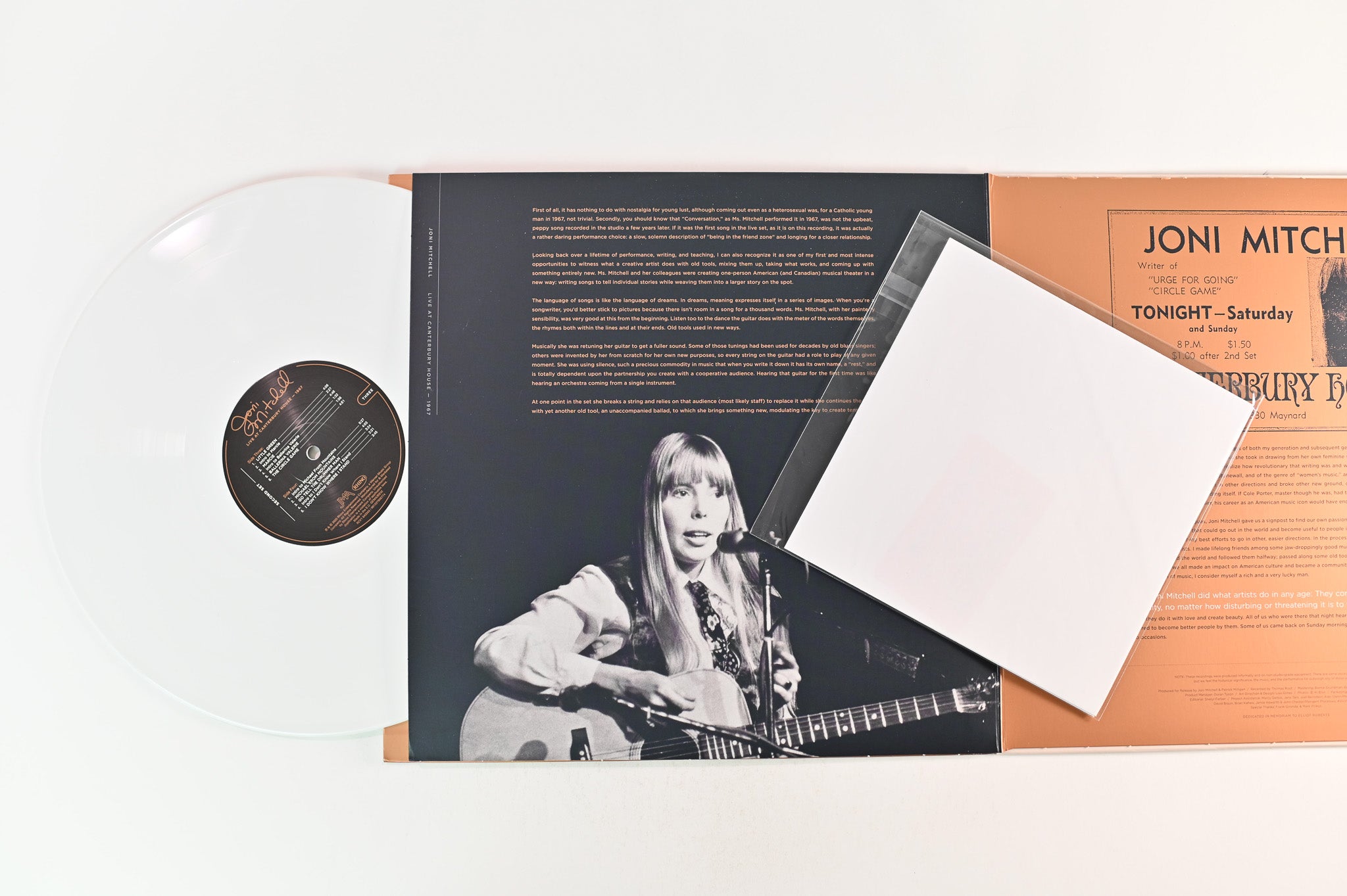 Joni Mitchell - Live At Canterbury House - 1967 on Rhino Ltd White Vinyl