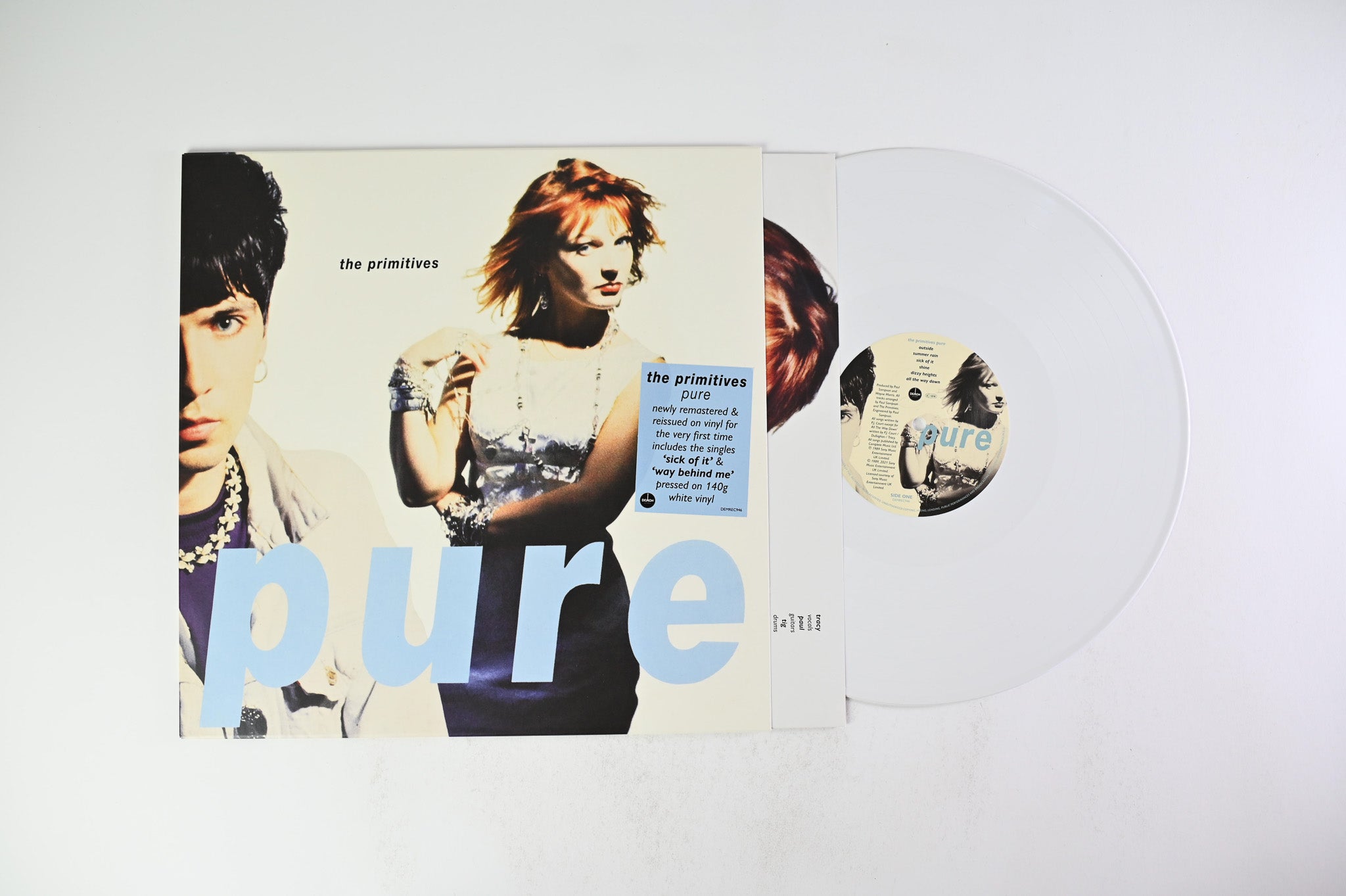 The Primitives - Pure on Demon Records White Opaque Vinyl Reissue