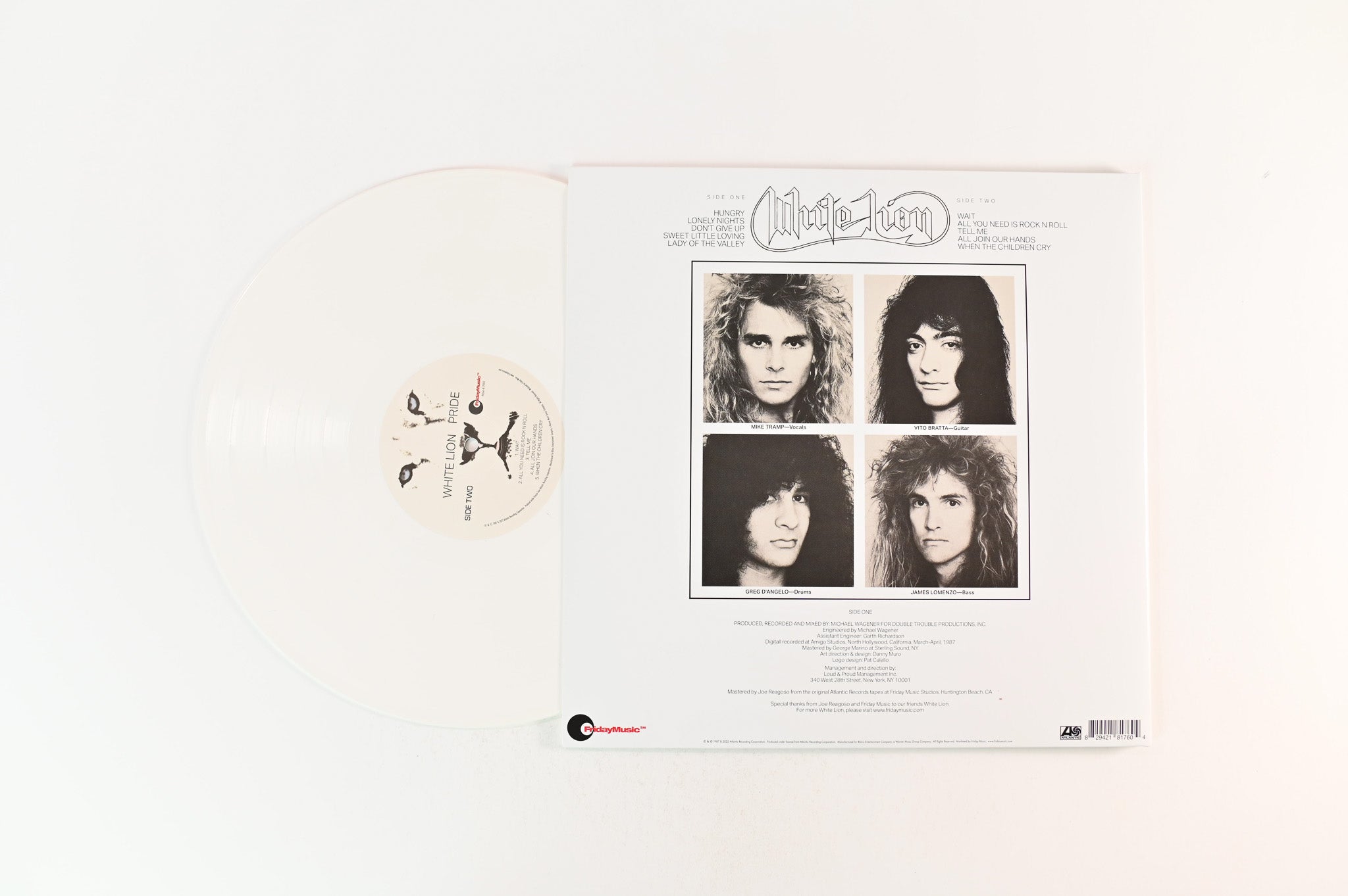 White Lion - Pride on Friday Music Ltd White Vinyl Reissue