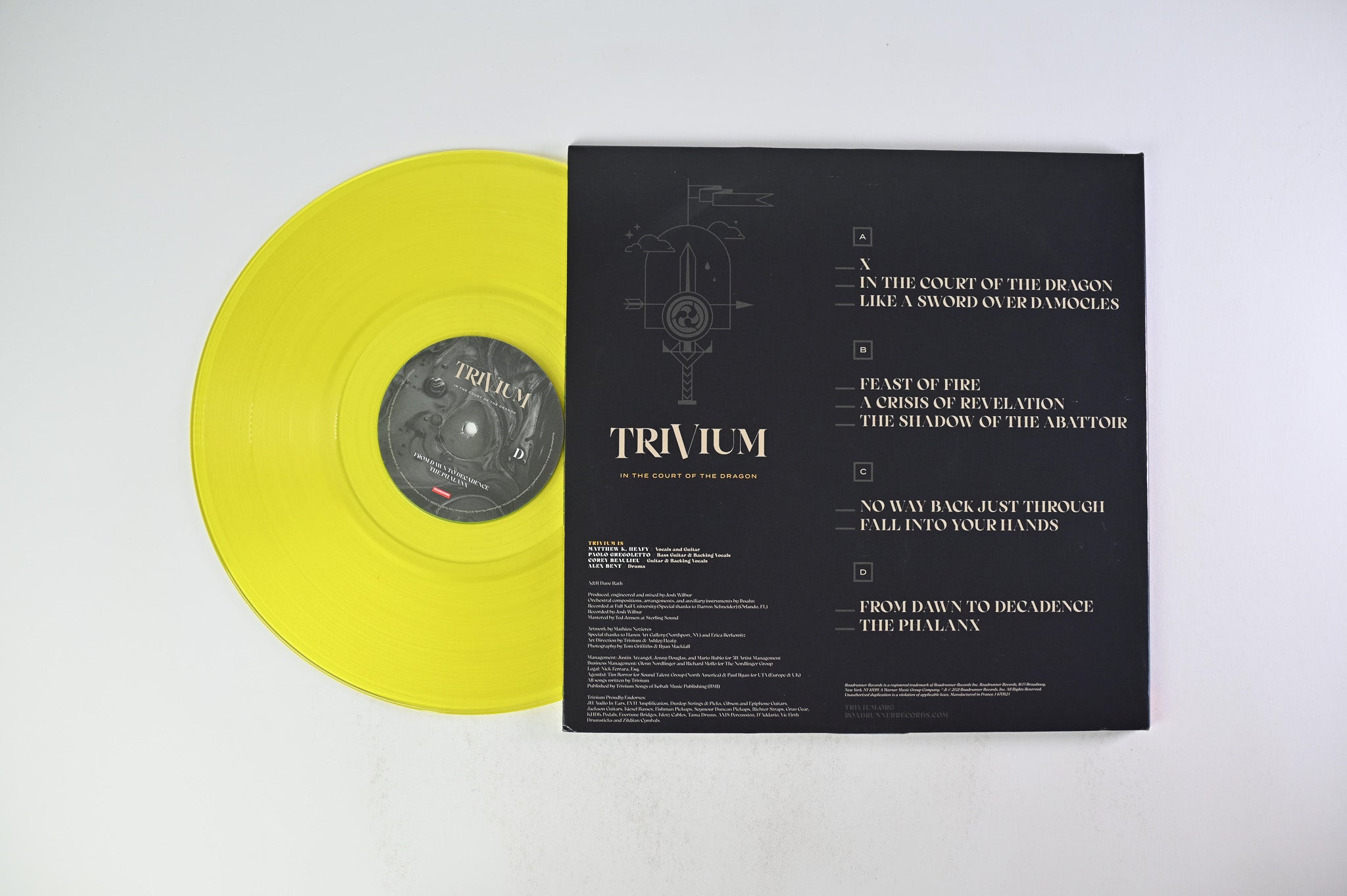 Trivium - In The Court Of The Dragon on Roadrunner Ltd Yellow Vinyl