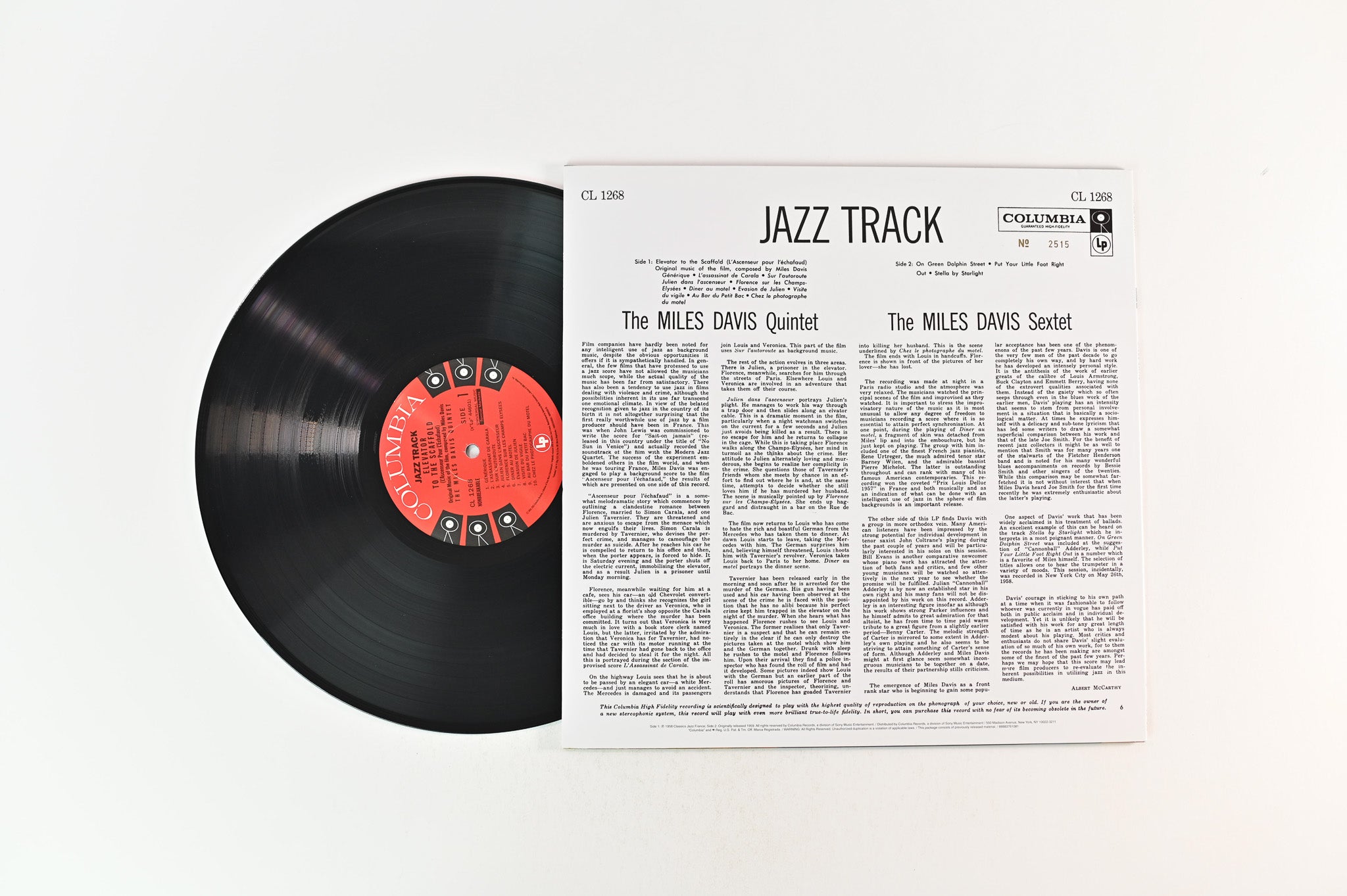 Miles Davis - Jazz Track on Columbia RSD BF 2013 Ltd Numbered Mono Reissue