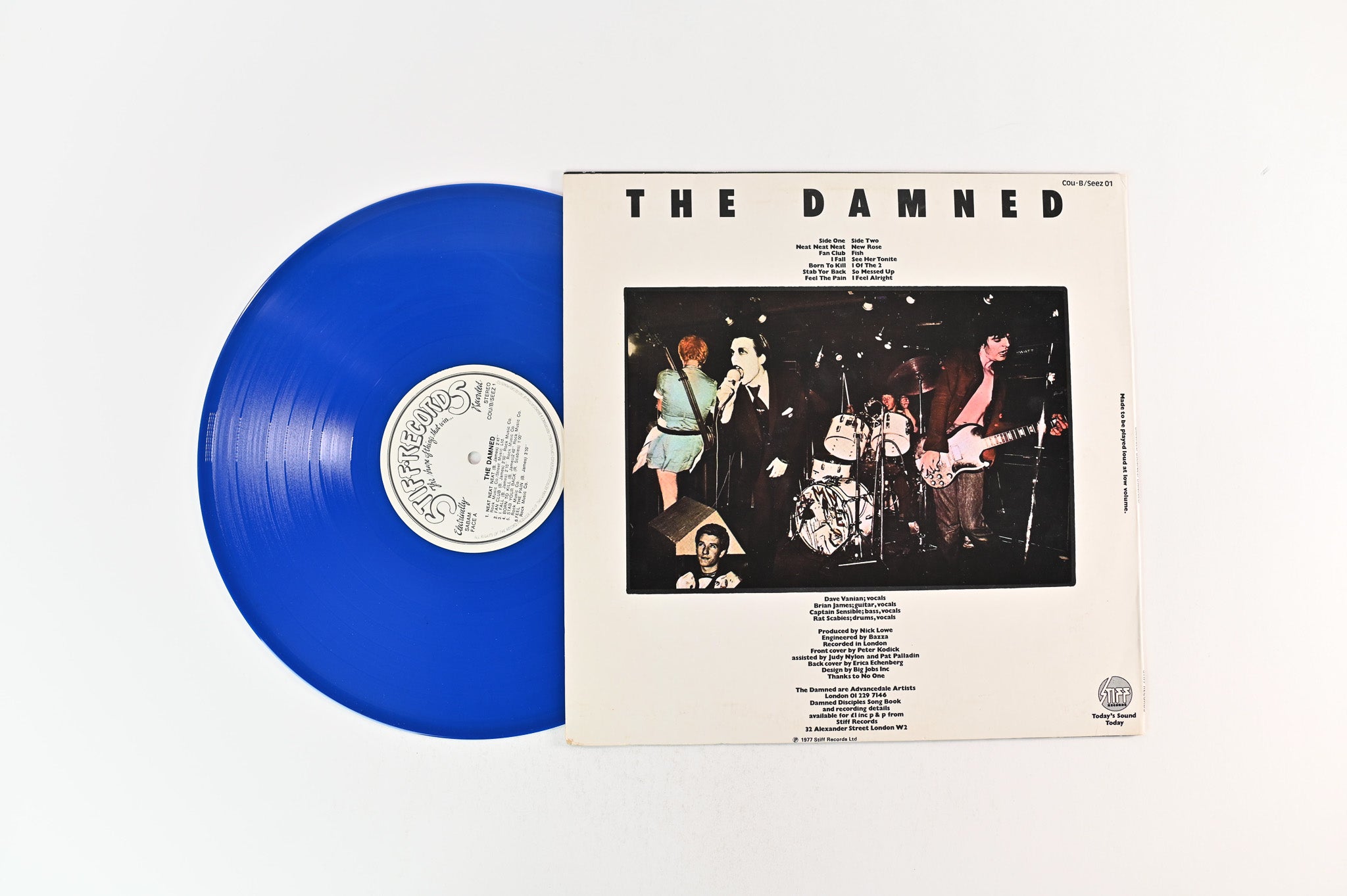 The Damned - Damned Damned Damned on Stiff Blue Vinyl