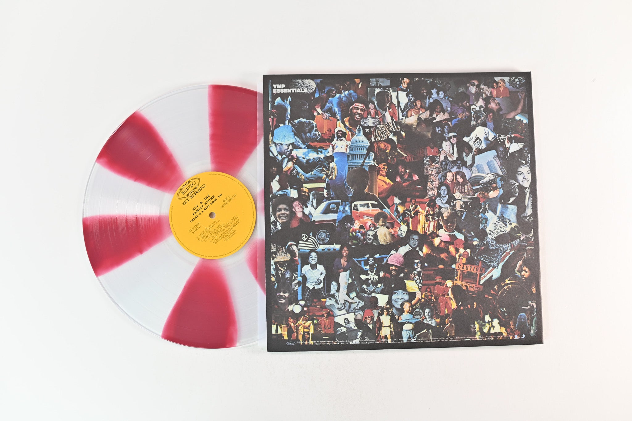 Sly & The Family Stone - There's a Riot Goin' On on Epic Vinyl Me Please Clear w/ Red Pinwheel Reissue