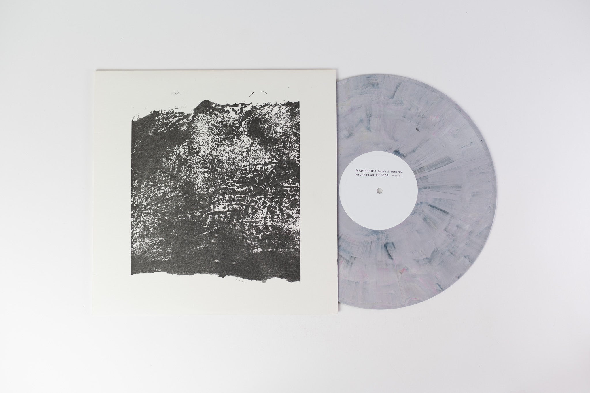 Mamiffer / Pyramids - Split LP on Hydra Head Records - White/Black Mixed Colored Vinyl