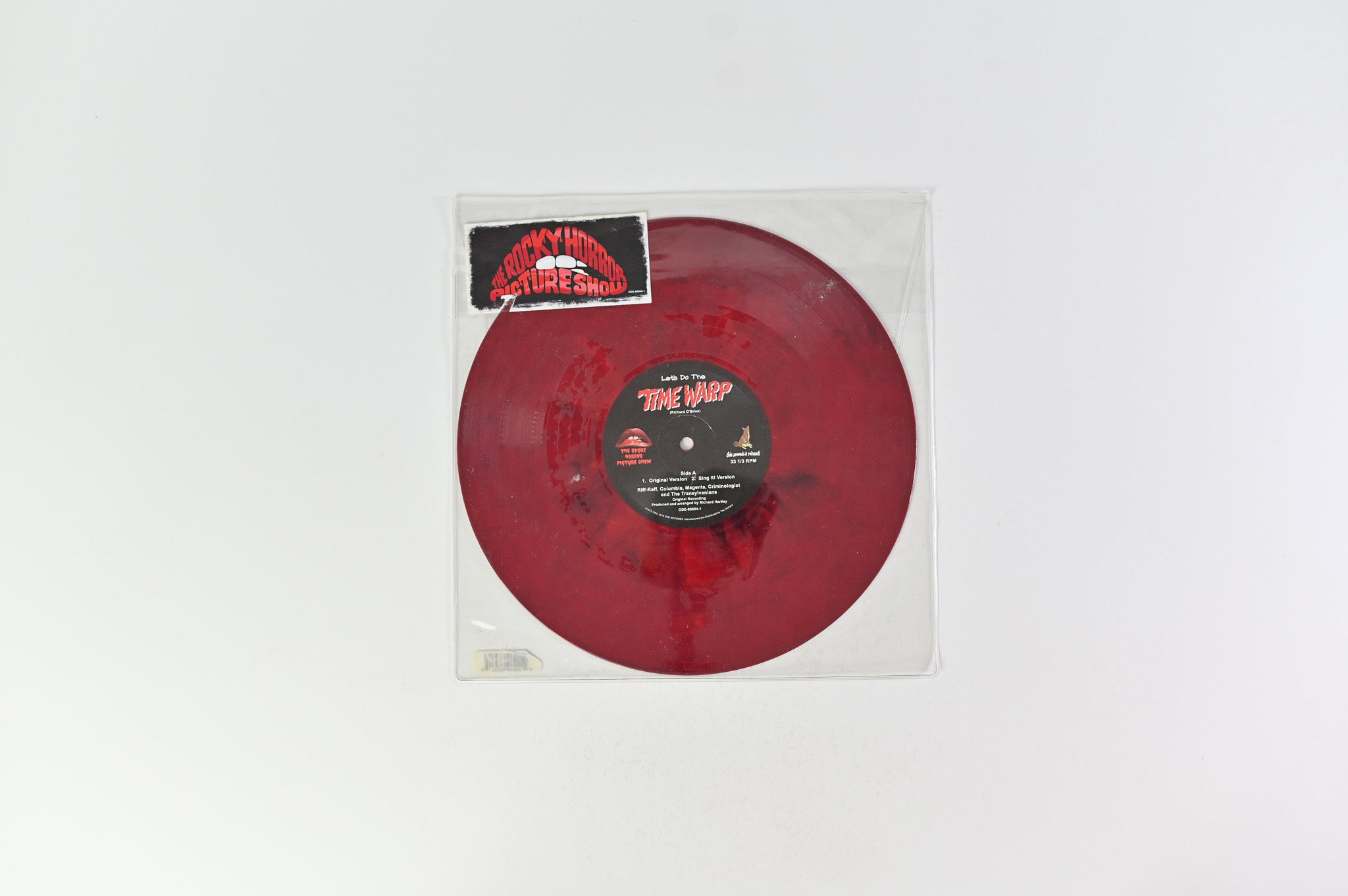 "The Rocky Horror Picture Show" Original Cast - (Let's Do) The Time Warp on Ode Records - 10" Red/Black Marble Vinyl