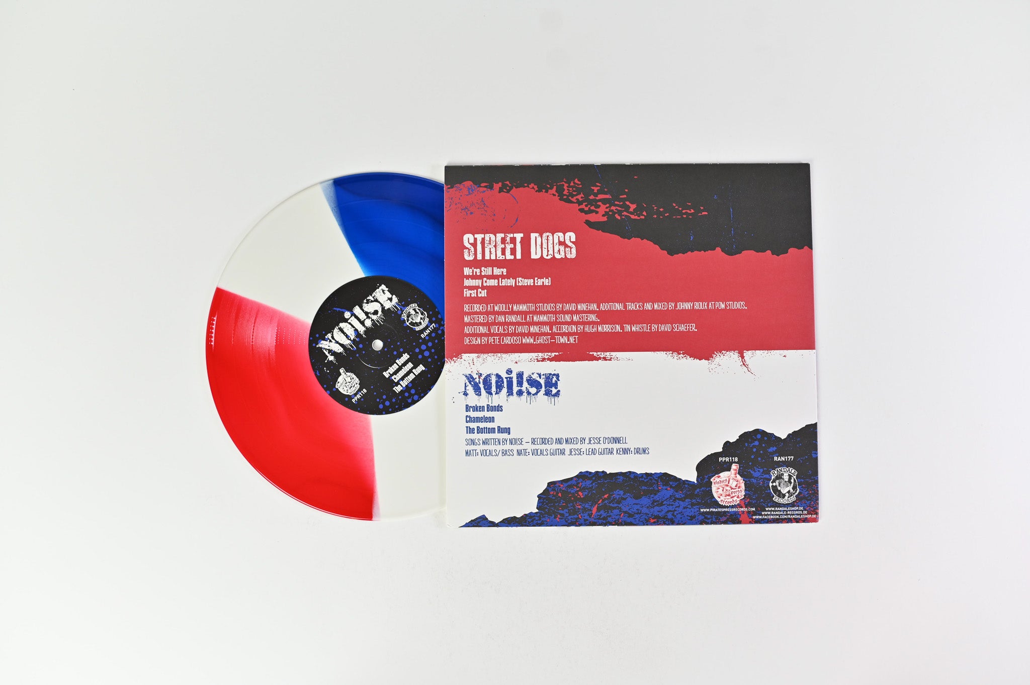 Street Dogs / Noi!se - Split - 10" Red White Blue Vinyl